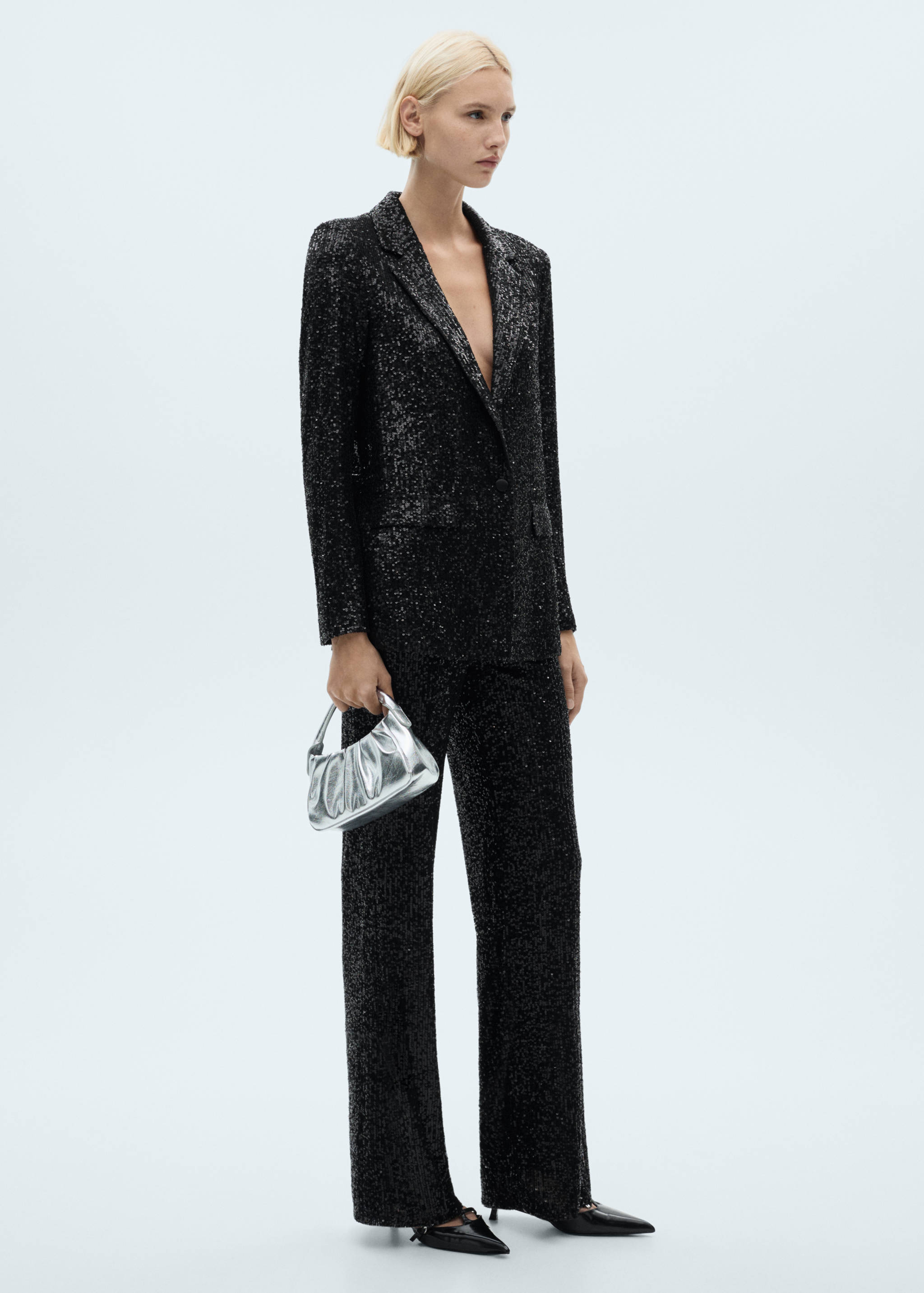 Sequin suit jacket - General plane