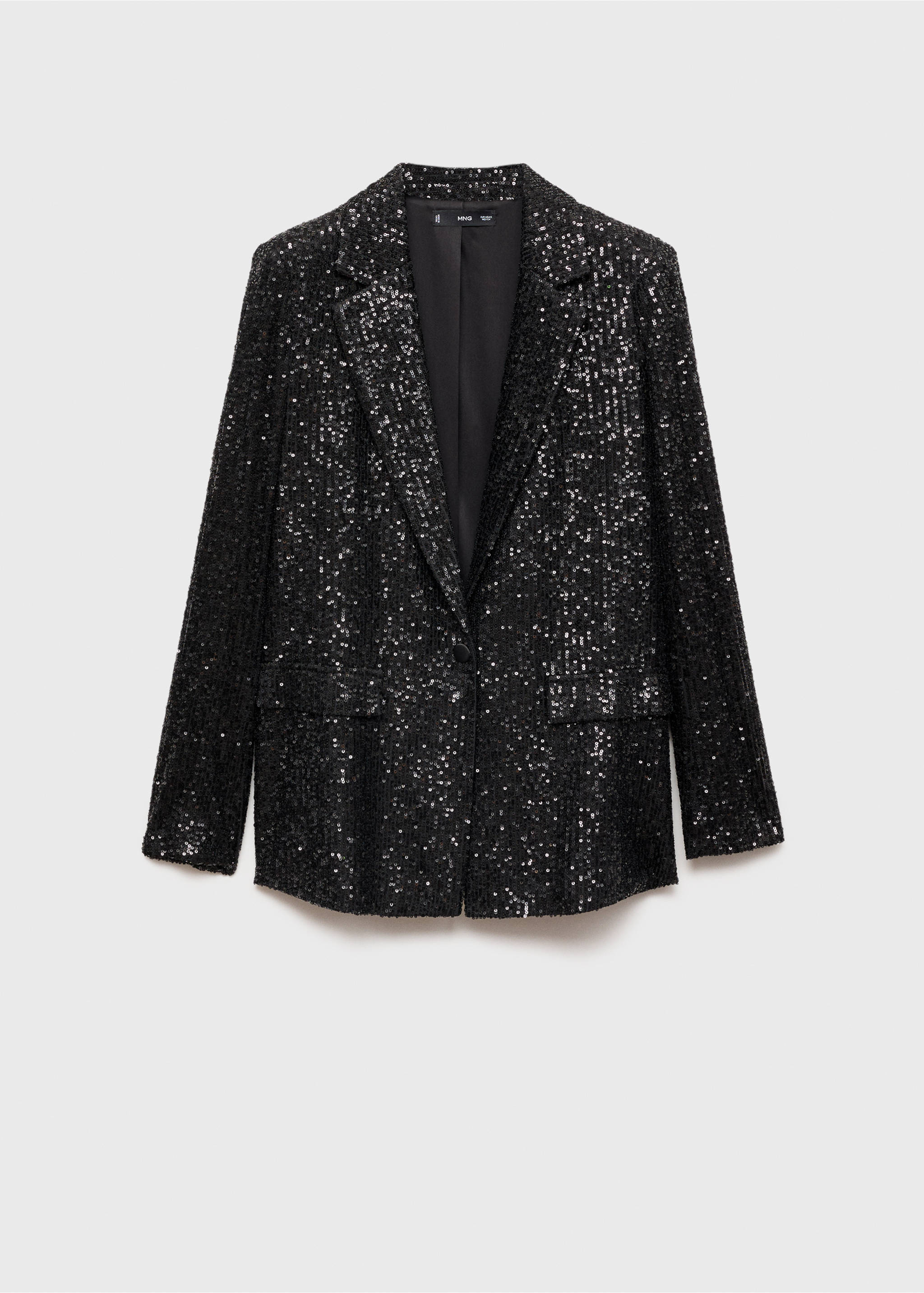 Sequin suit jacket - Article without model, Black. Ref: 77069061-00.