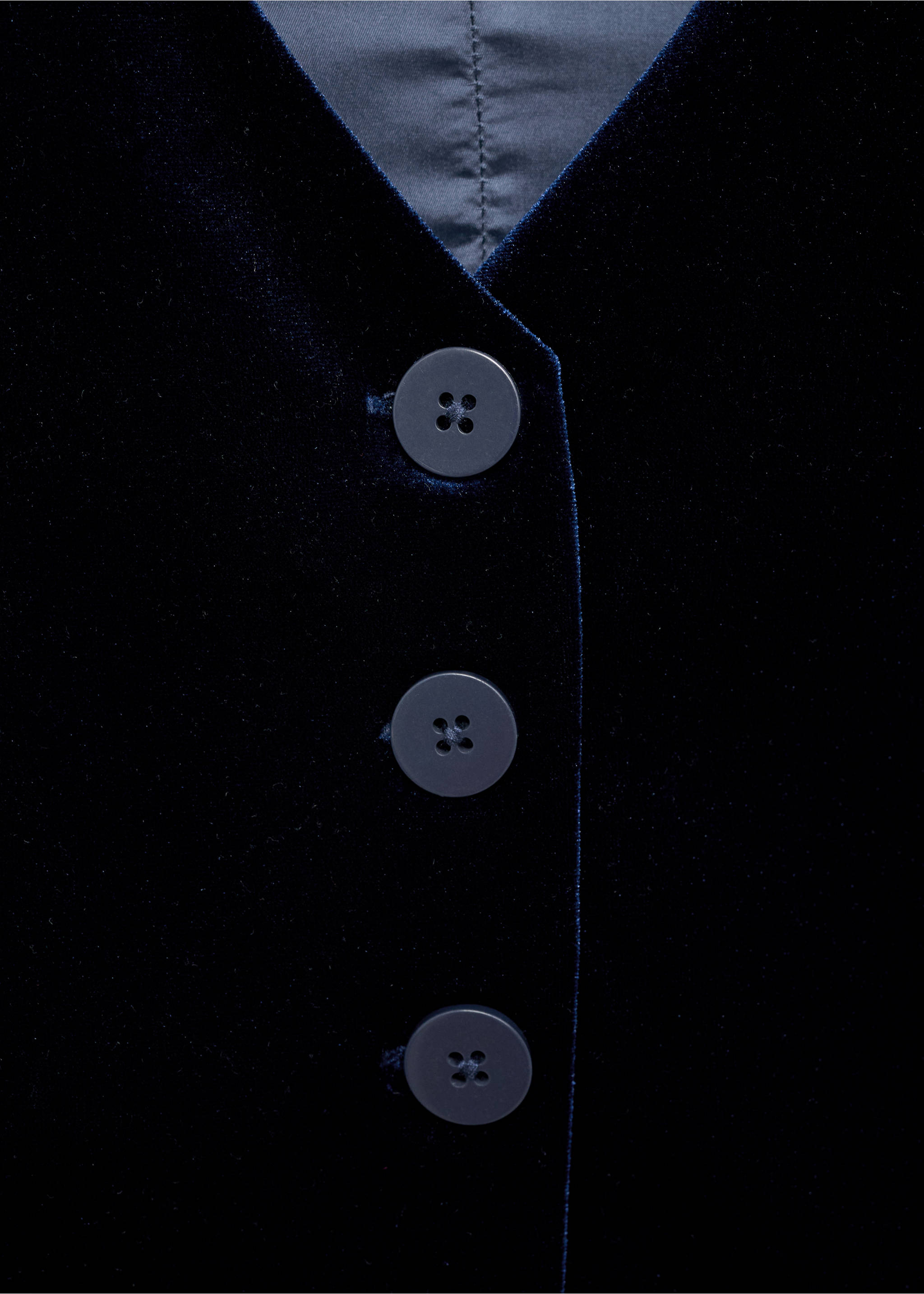 Vestă cropped de catifea - Detaliu al articolului 8, Albastru nupțial. Ref: 77069062-00.