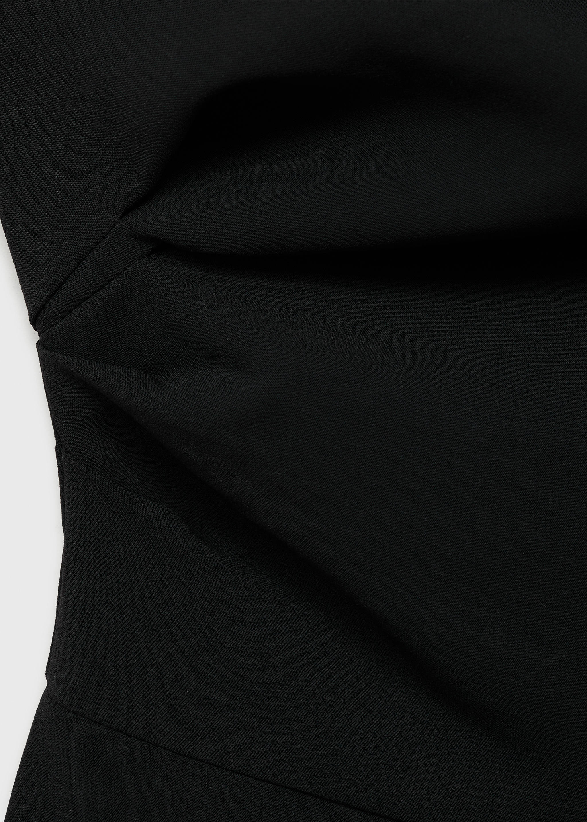 Asymmetrical jumpsuit with draped detail - Details of the article 8, Black. Ref: 77069063-00.