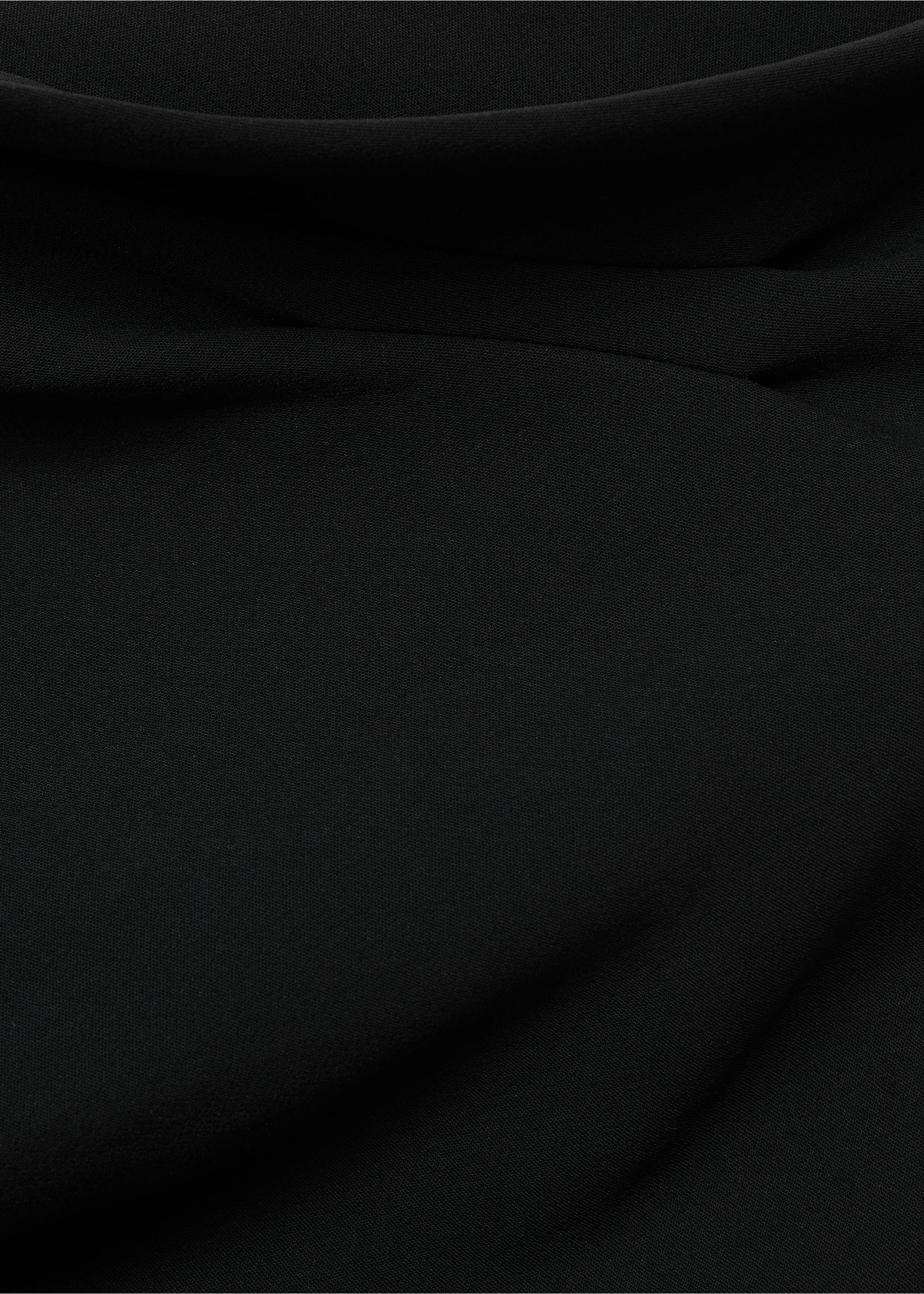 Asymmetrical jumpsuit with draped detail - Details of the article 0, Black. Ref: 77069063-00.