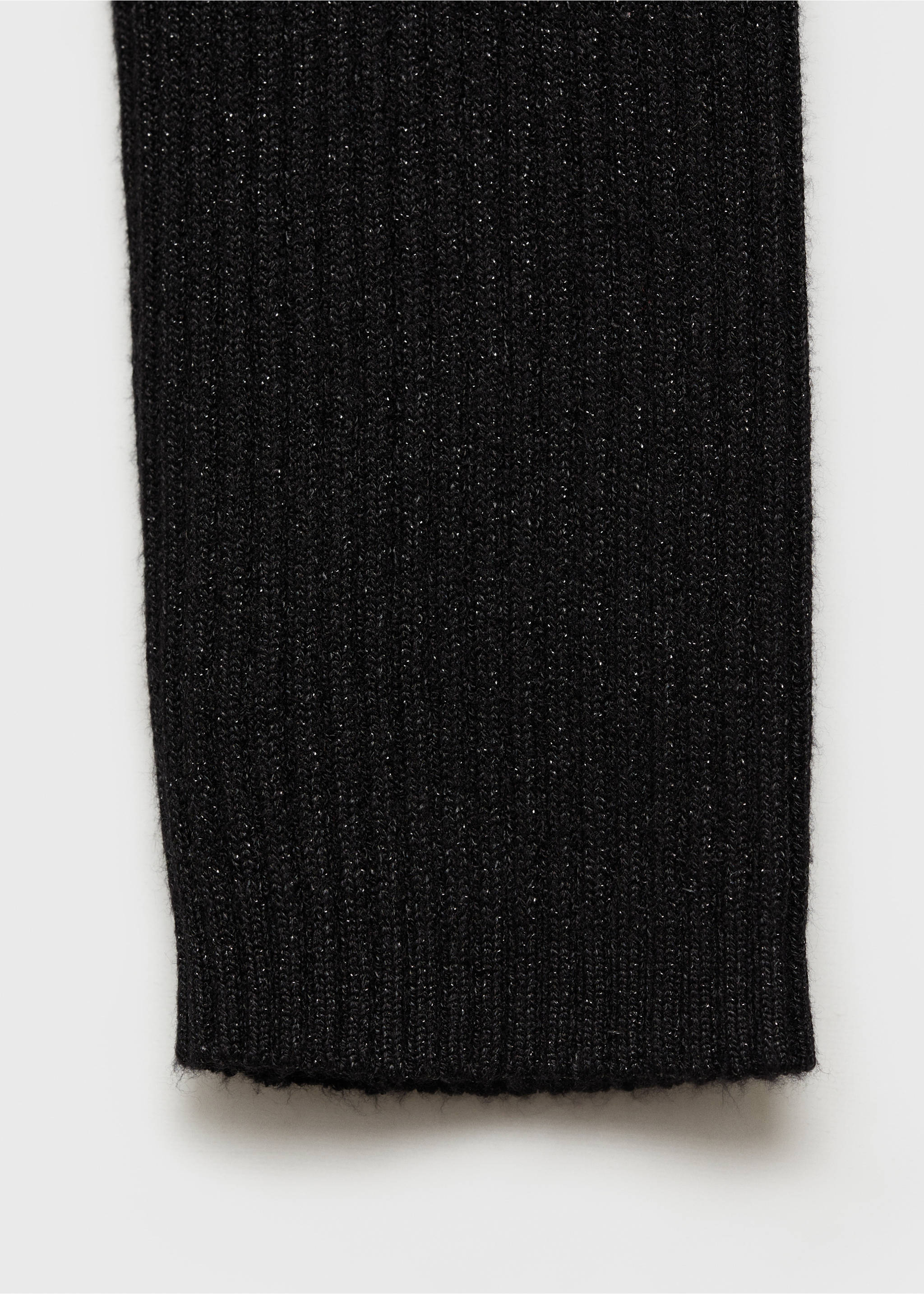 Geripptes Lurexkleid - Detail des Artikels 0, Schwarz. Ref: 77069066-00.