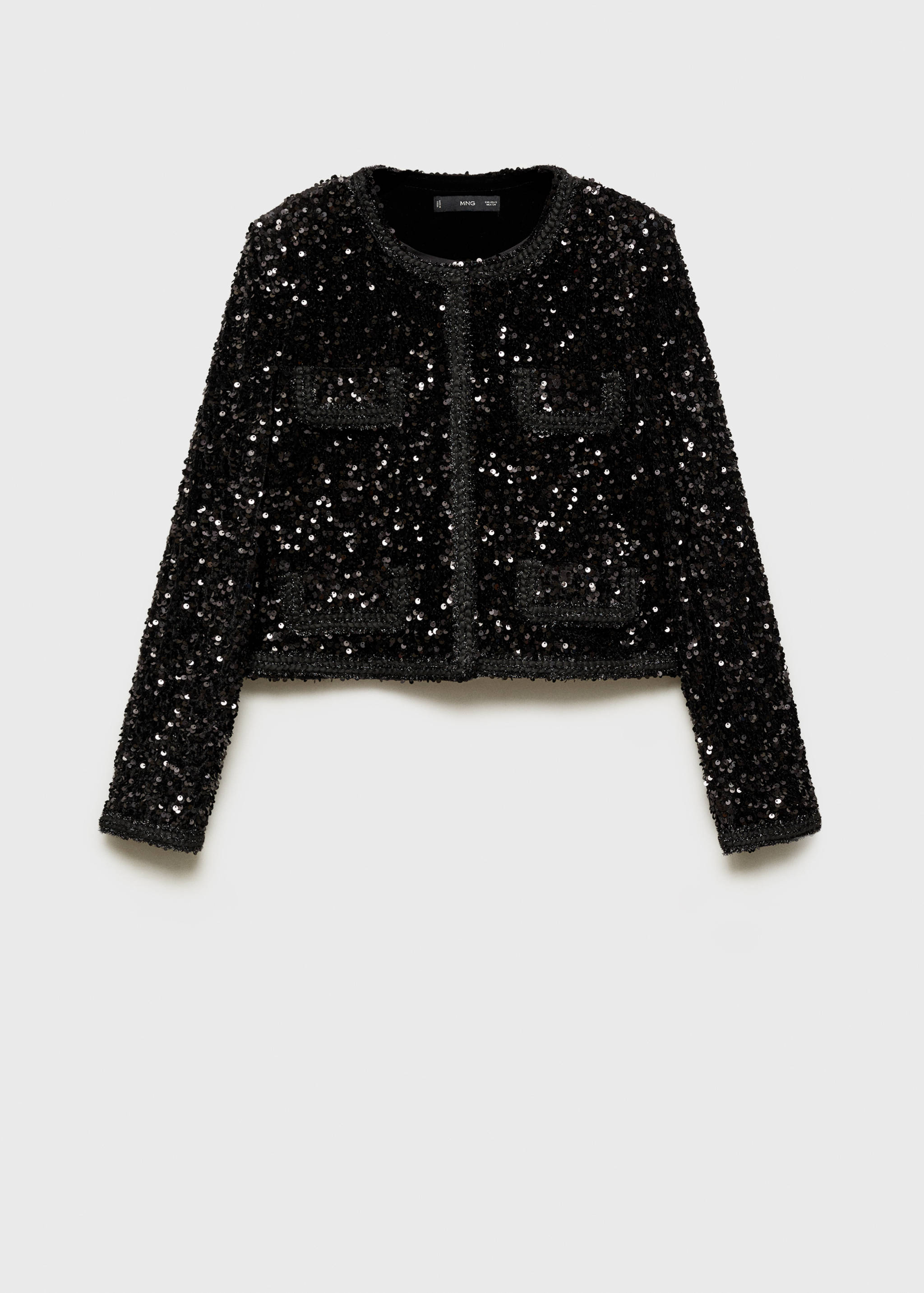 Chaqueta lentejuelas bolsillos - Artículo sin modelo