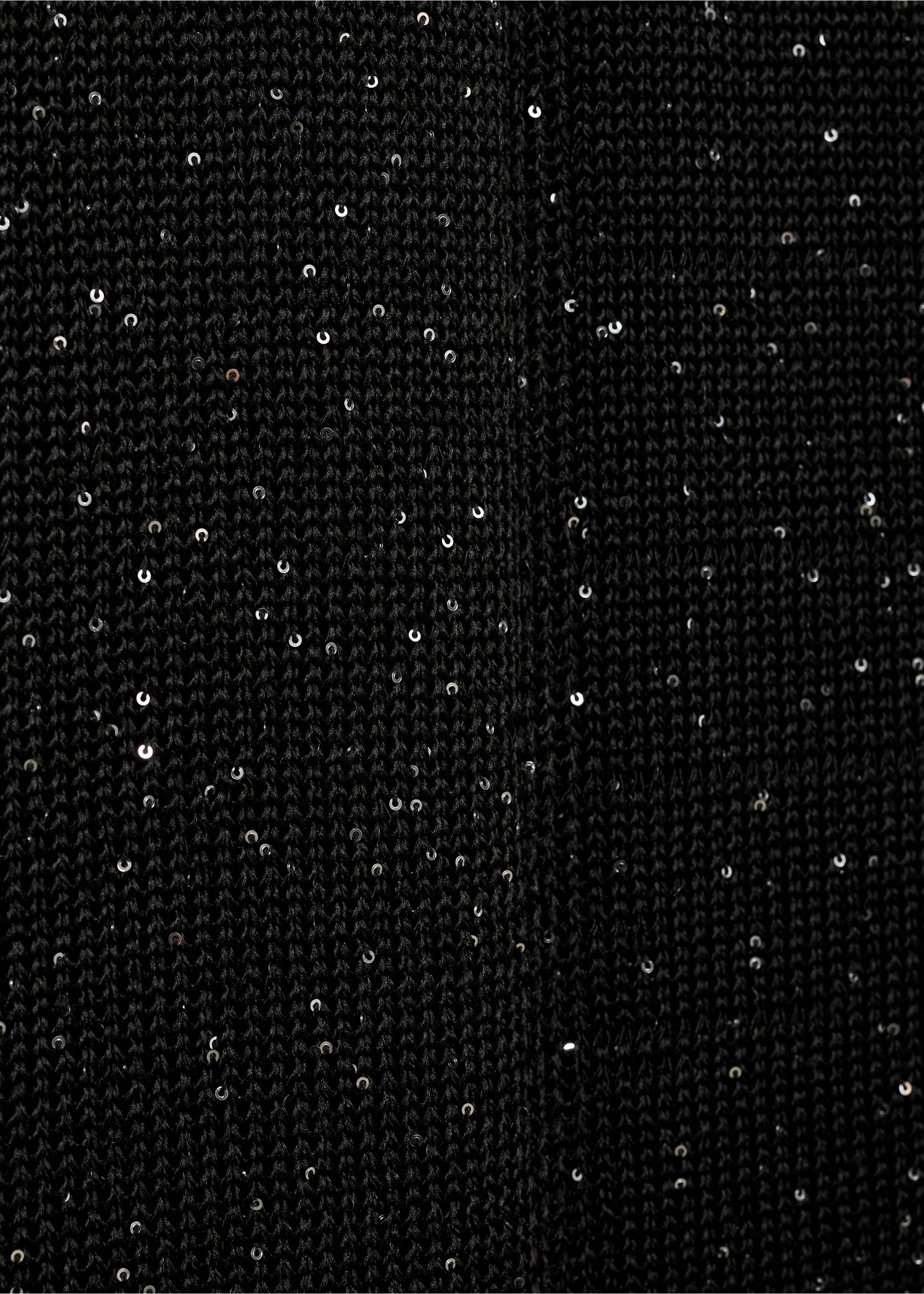 Kötött ruha flitteres részlettel - A termék adatai 0, Fekete. Ref: 77069070-00.