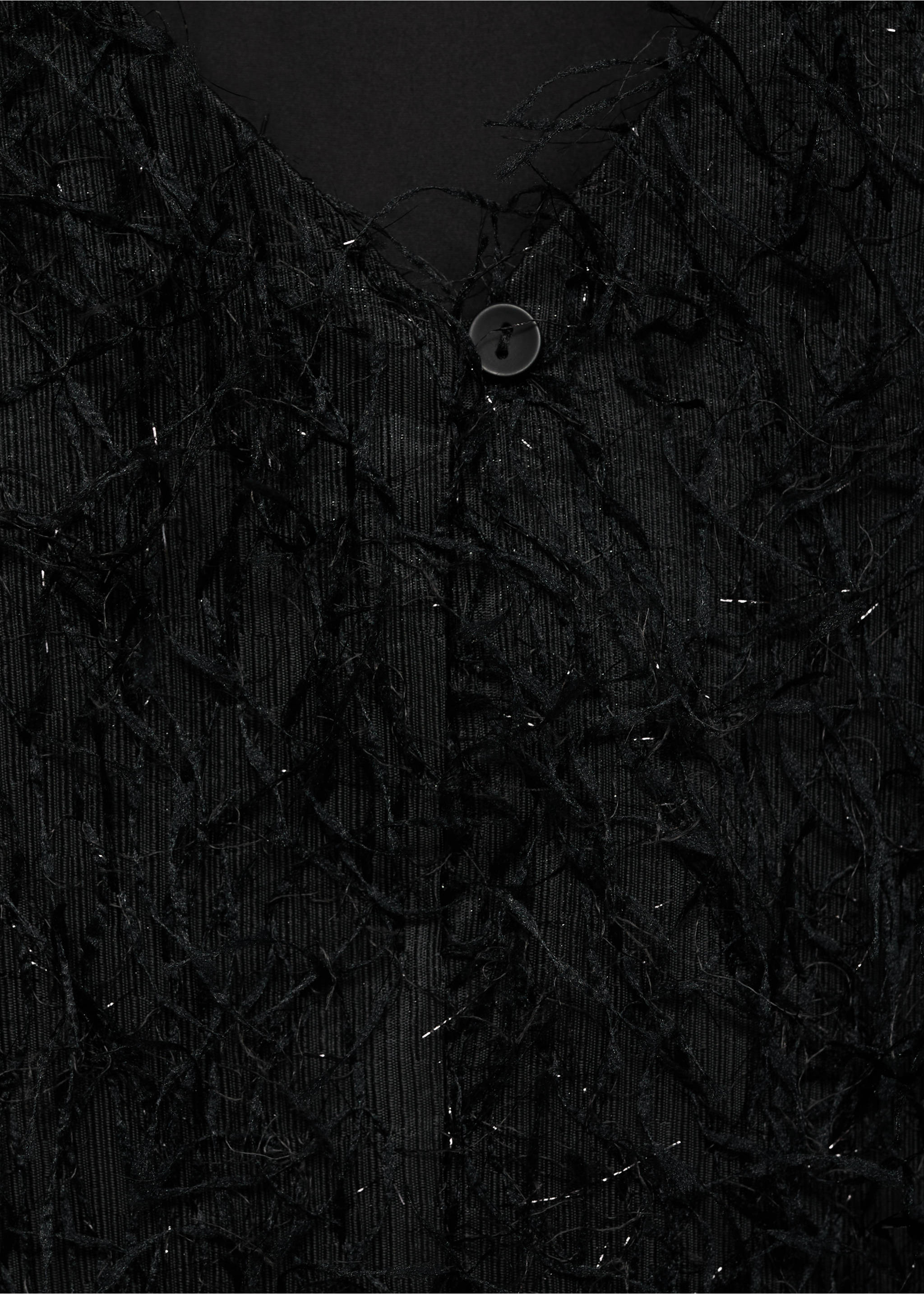 Vestit detall serrells - Detall de l'article 0, Negre. Ref: 77069229-00.