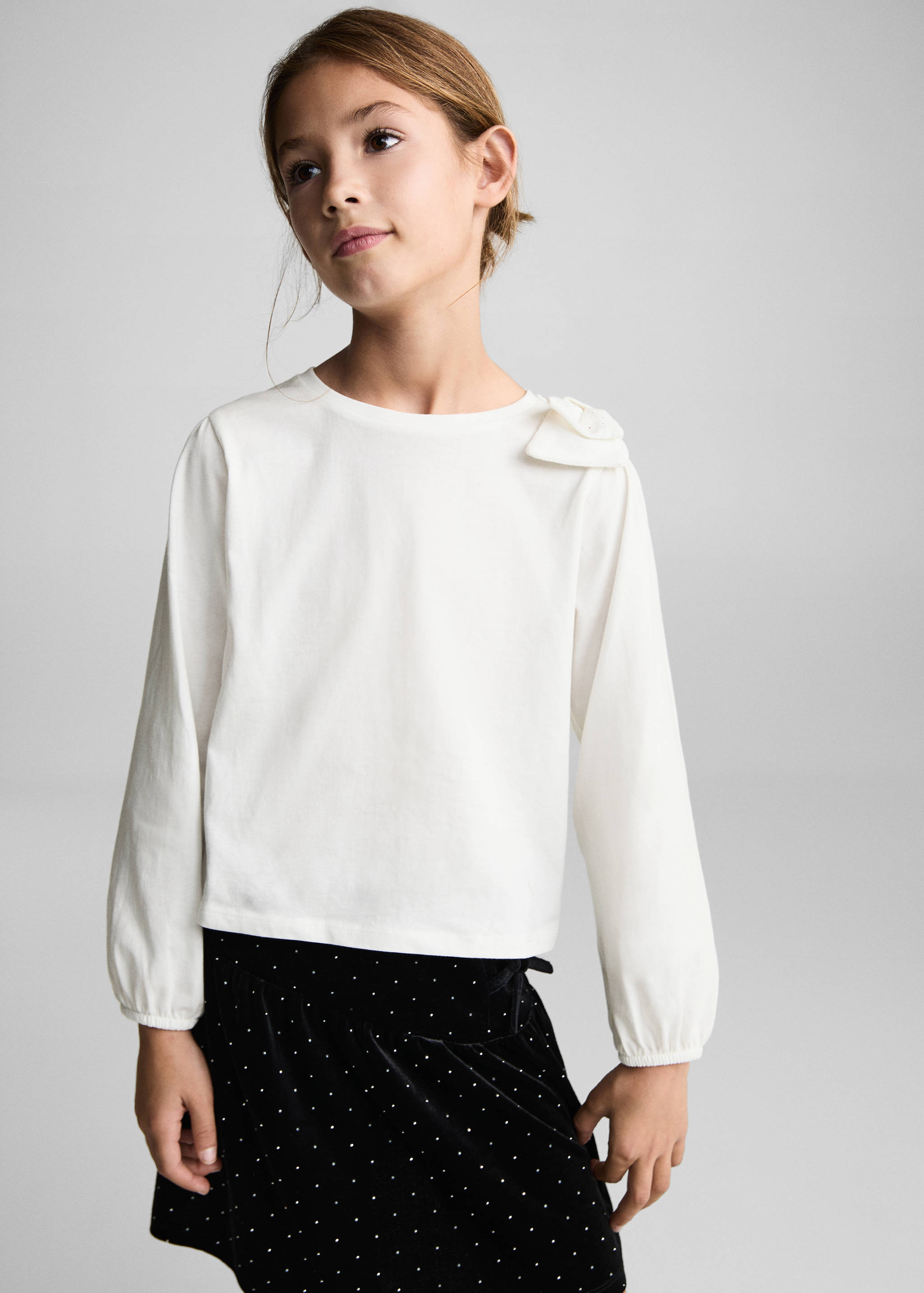 Camiseta algodón lazo - Plano medio