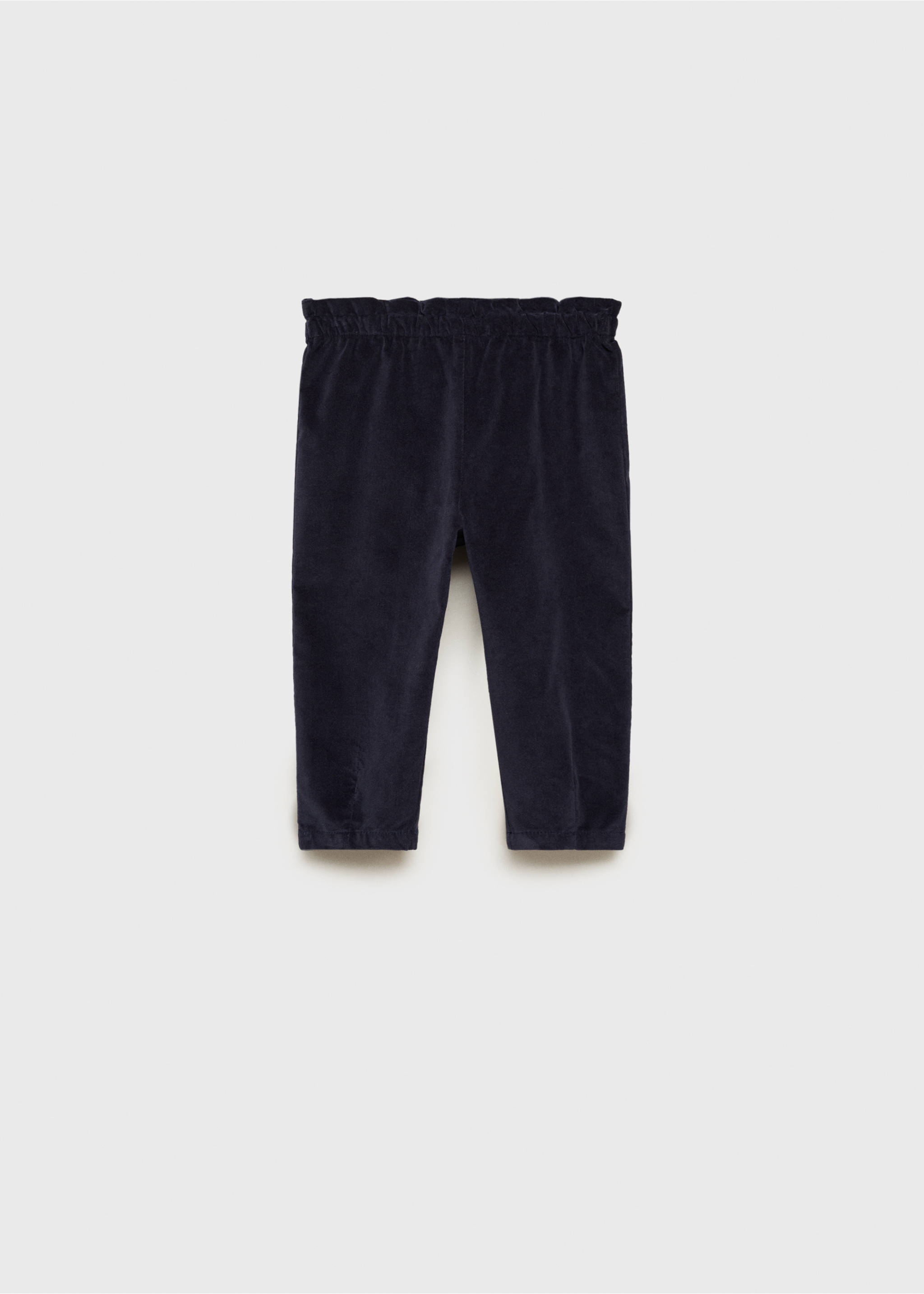 Velvet trousers - Article without model, Dark Navy. Ref: 77069244-00.