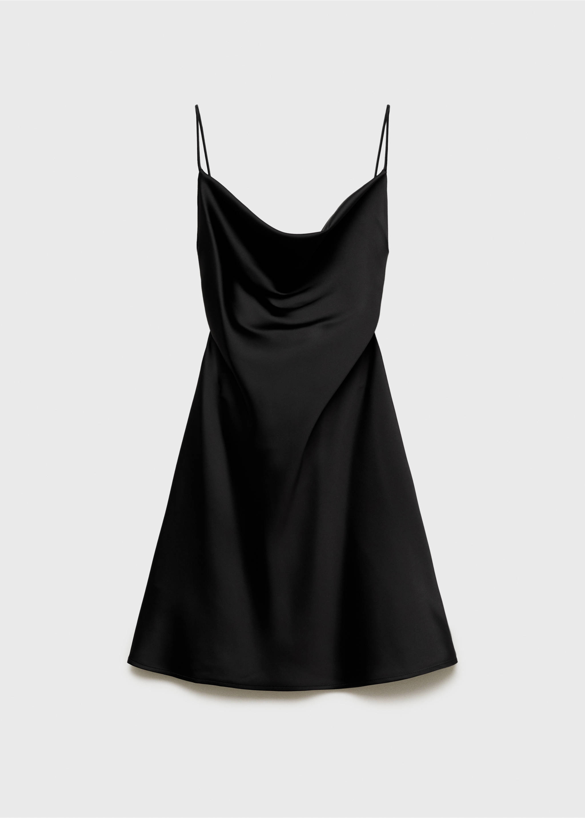 Short cross-back dress - Article without model, Black. Ref: 77069407-00.