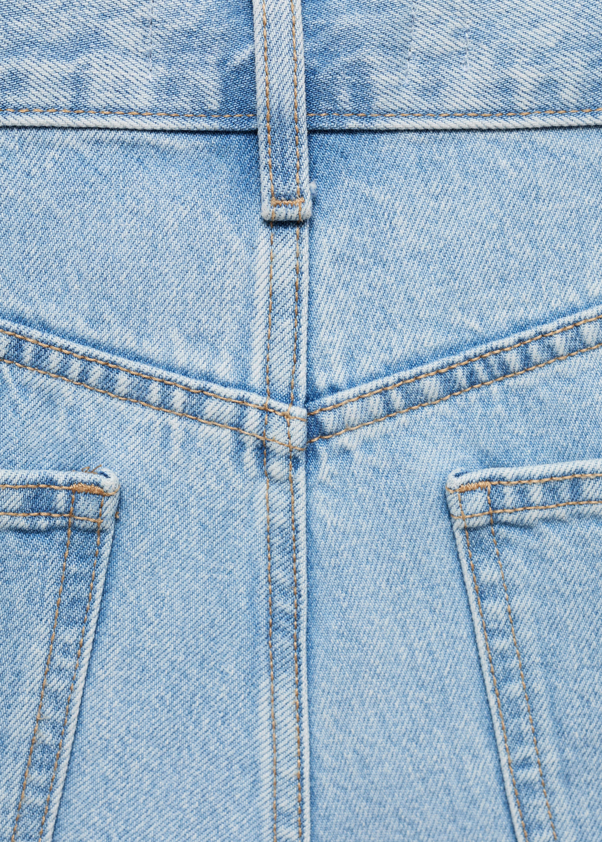 High-rise denim shorts - Details of the article 0