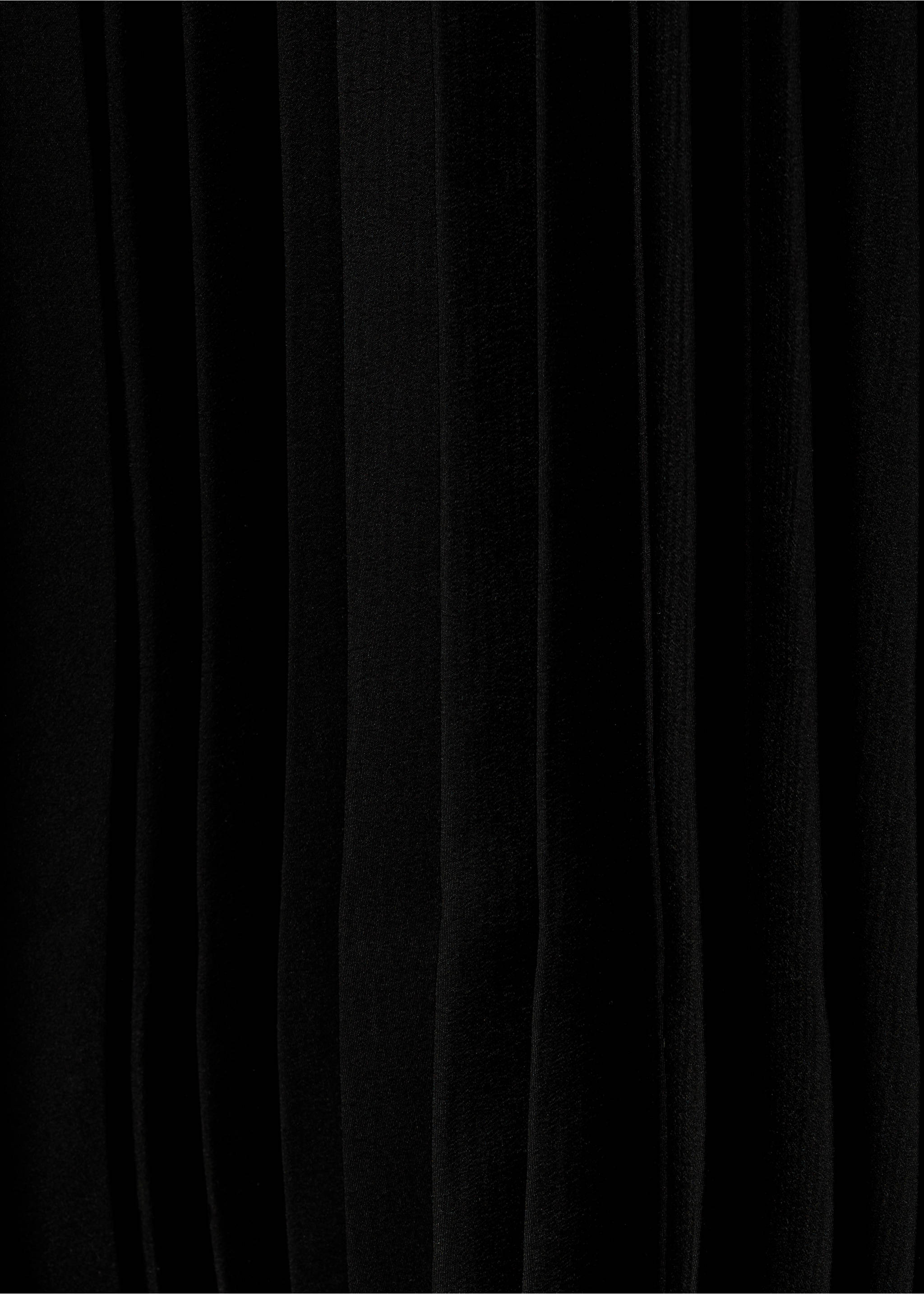 Plisované midi šaty - Detail zboží 0, Černá. Ref: 77070330-00.