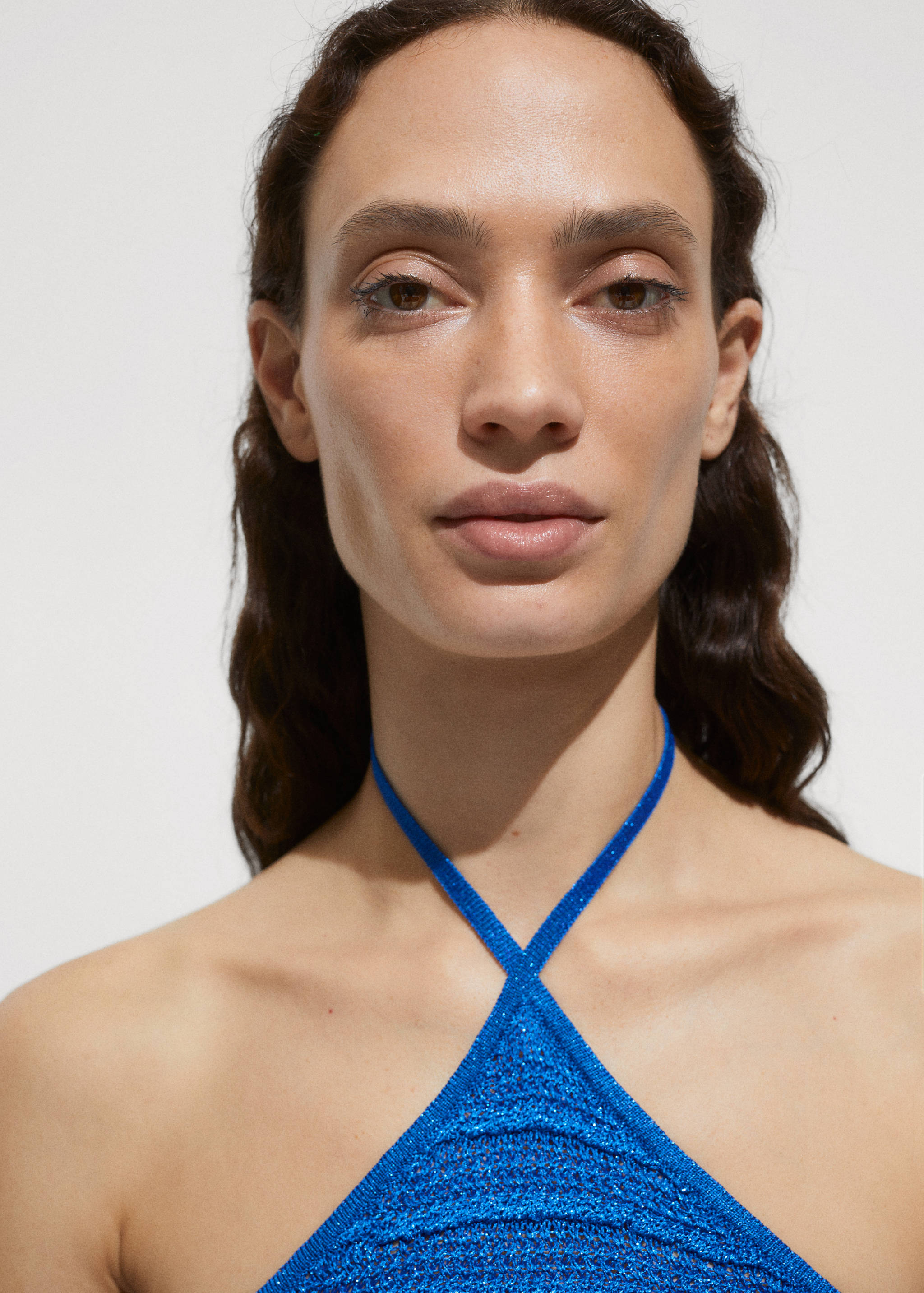 Halter nyakú kötött lurex ruha - A termék adatai 1