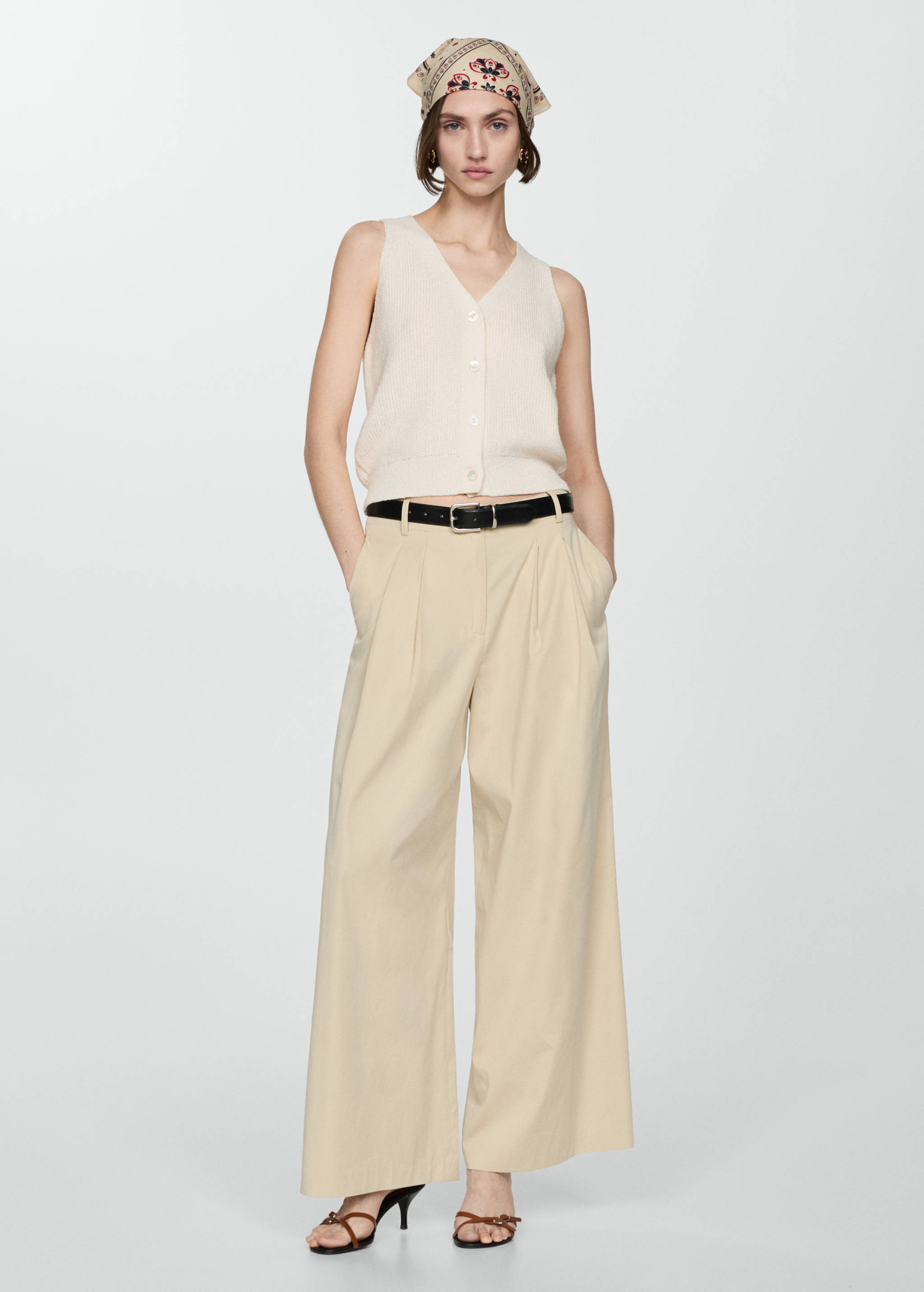 Chaleco punto canalé - Plano general