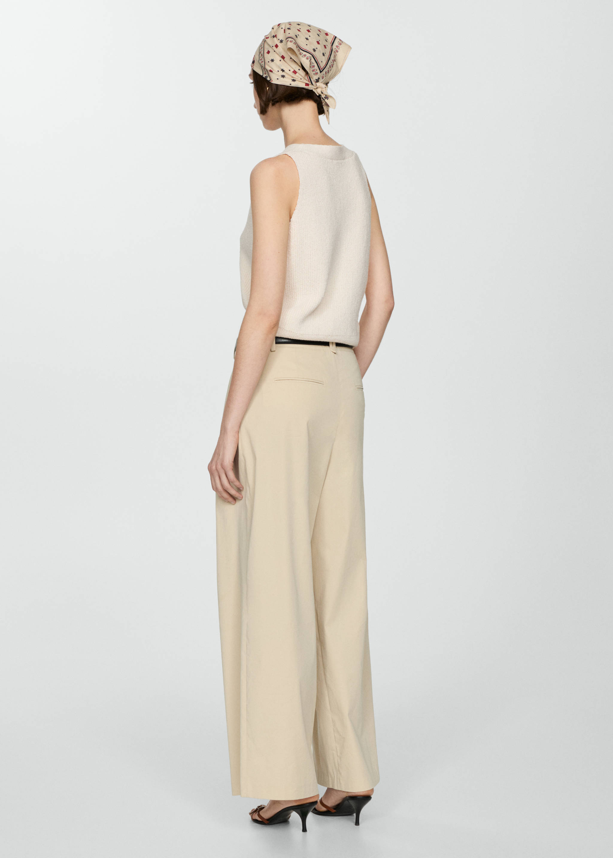 Chaleco punto canalé - Reverso del artículo