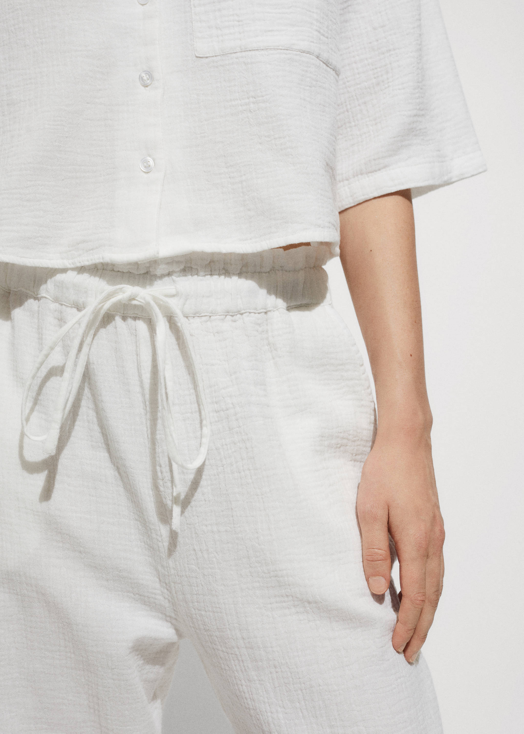 Katoenen broek met elastische tailleband - Detail van het artikel 1