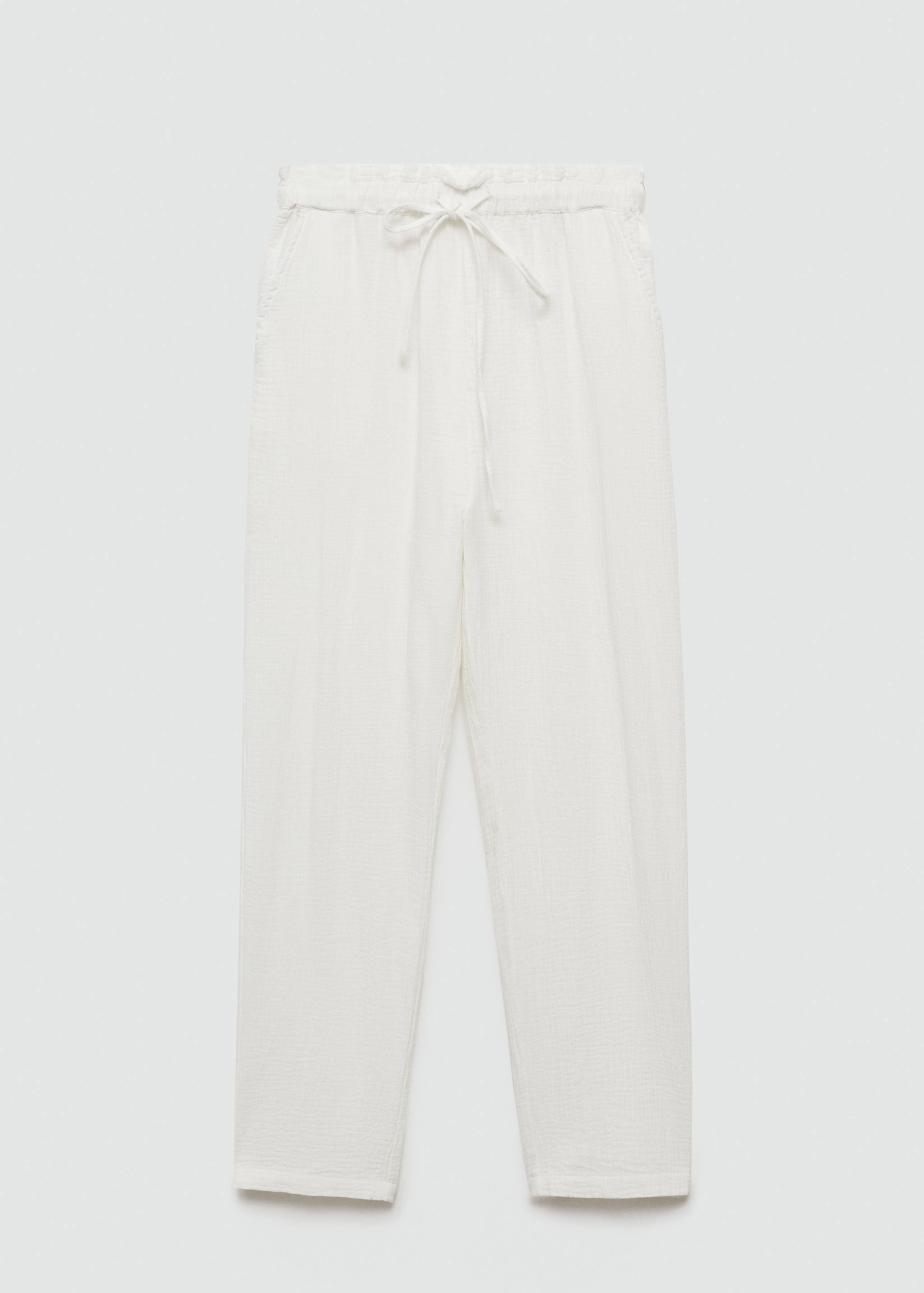 Katoenen broek met elastische tailleband - Artikel zonder model