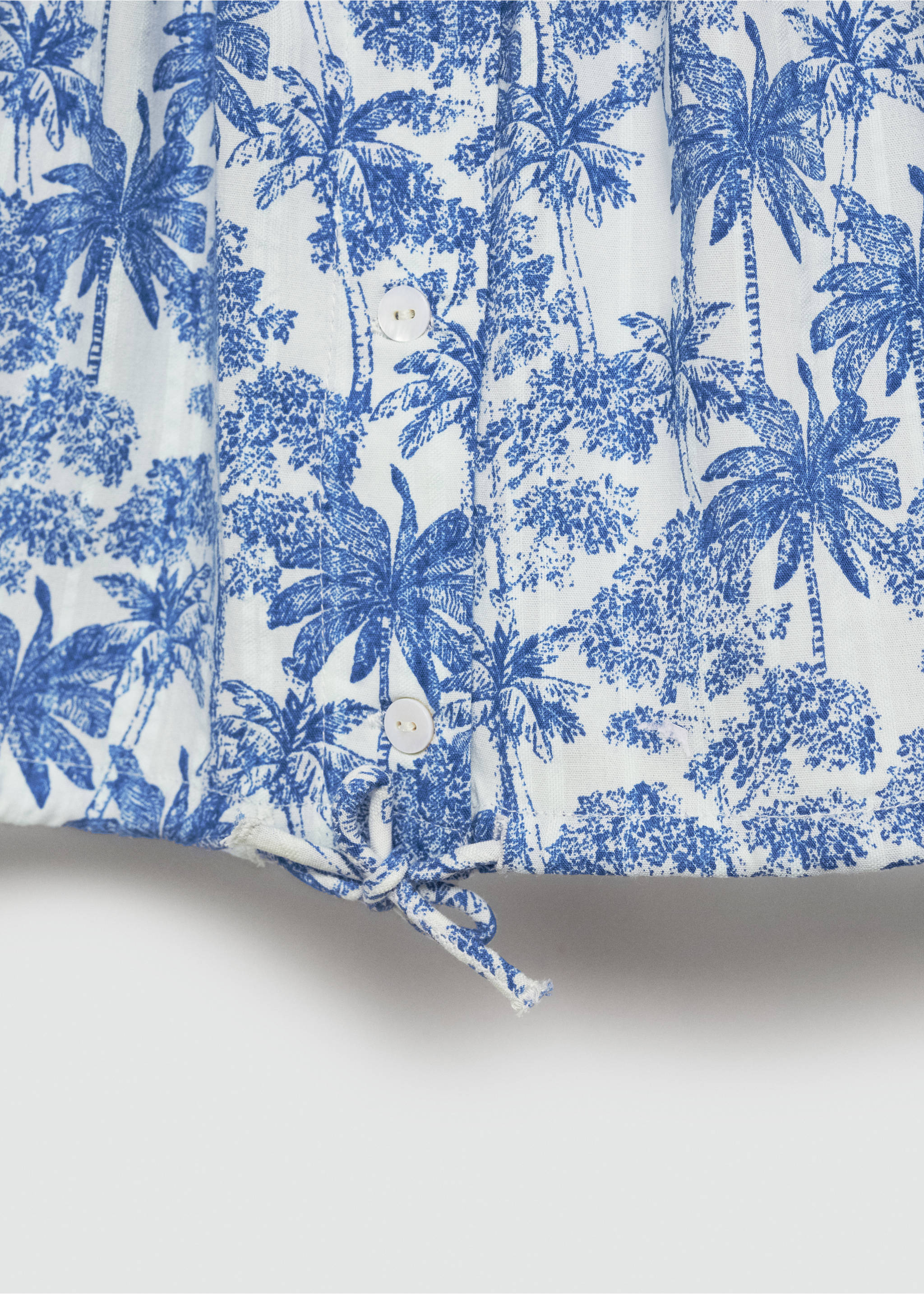 Top mit Palmenprint - Detail des Artikels 8, Indigoblau. Ref: 77070351-00.
