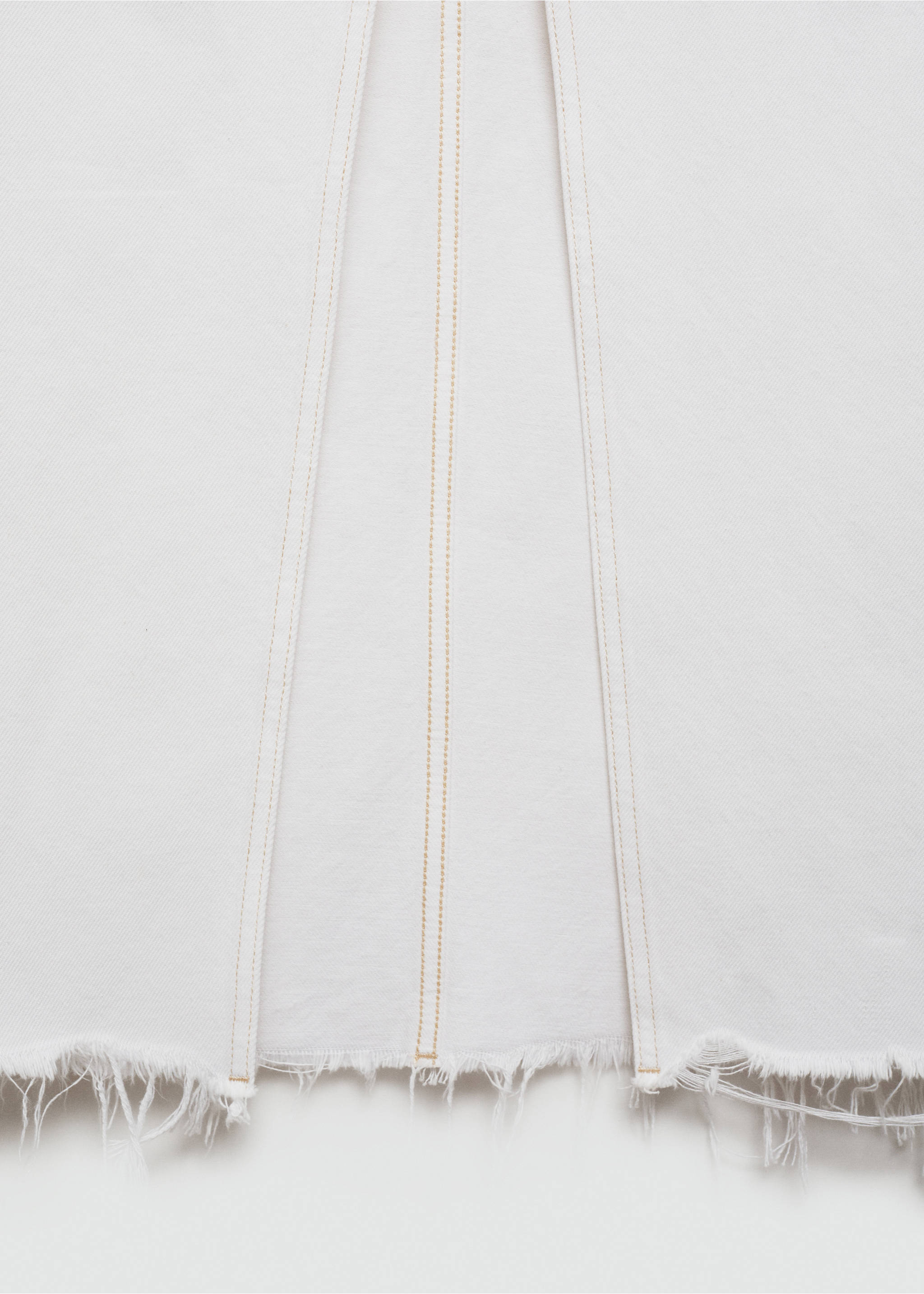 Falda vaquera abertura - Detalle del artículo 8, Blanco. Ref: 77070355-00.