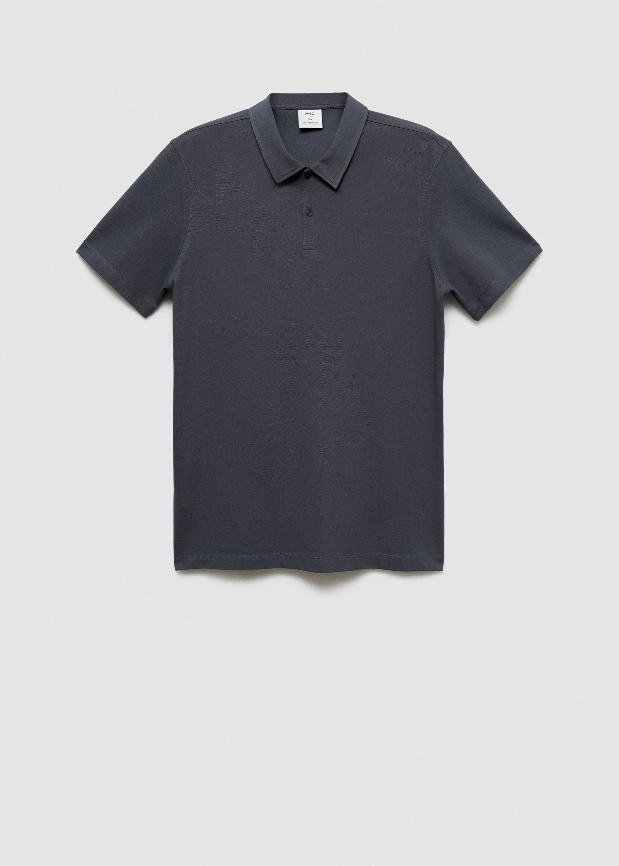 Slim-fit cotton piqué textured polo shirt - Article without model
