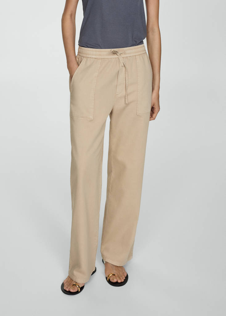 Pantalones Anchos Mujer Zilams Verano - Algodón Y Lino, Cintura Elástica Con Cinturón, Cómodos Y Frescos