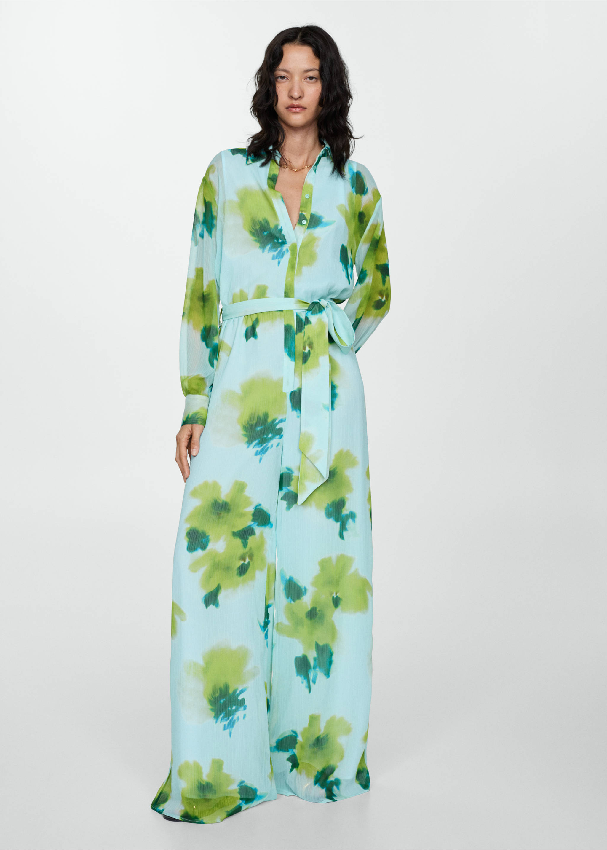 Combinaison imprimée nœud - Plan général, Vert d´eau. Ref: 77070376-00.