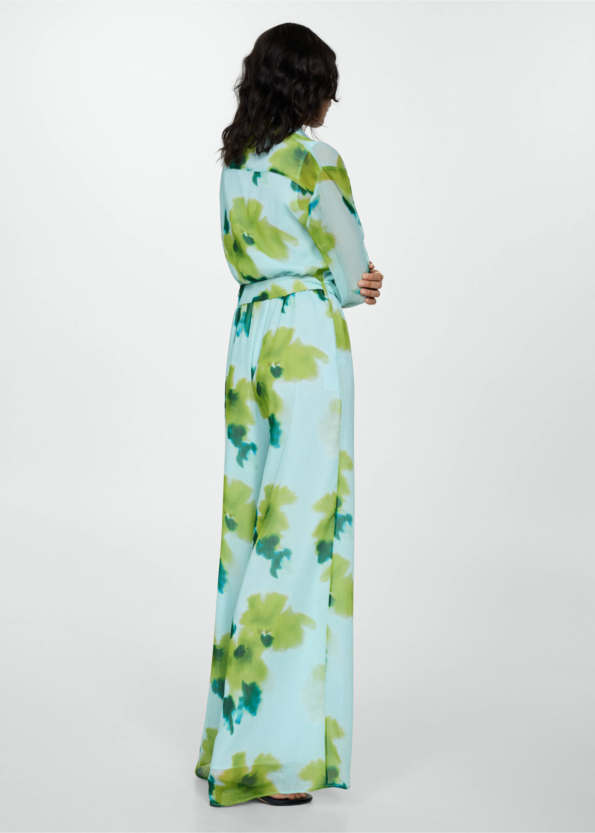 Combinaison imprimée nœud - Verso de l’article, Vert d´eau. Ref: 77070376-00.