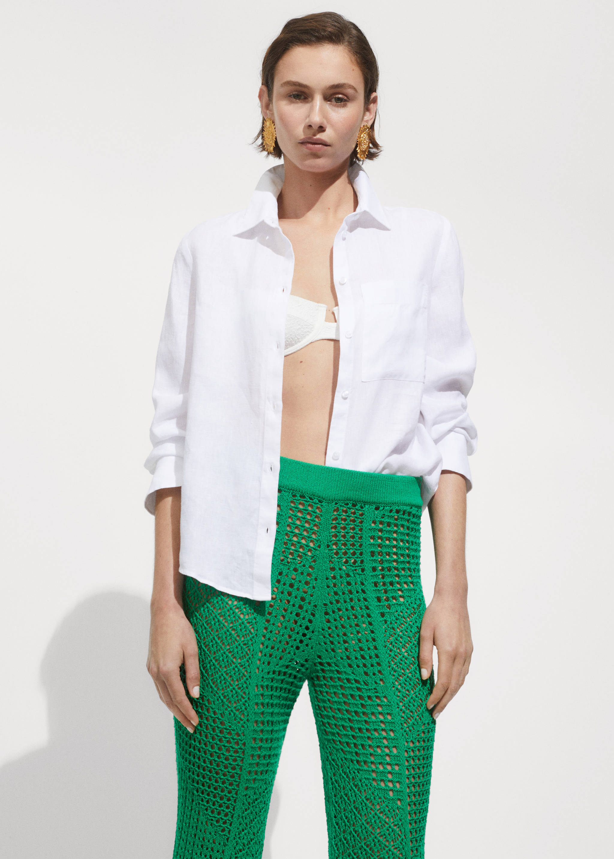 Openwork knitted trousers - Details of the article 2