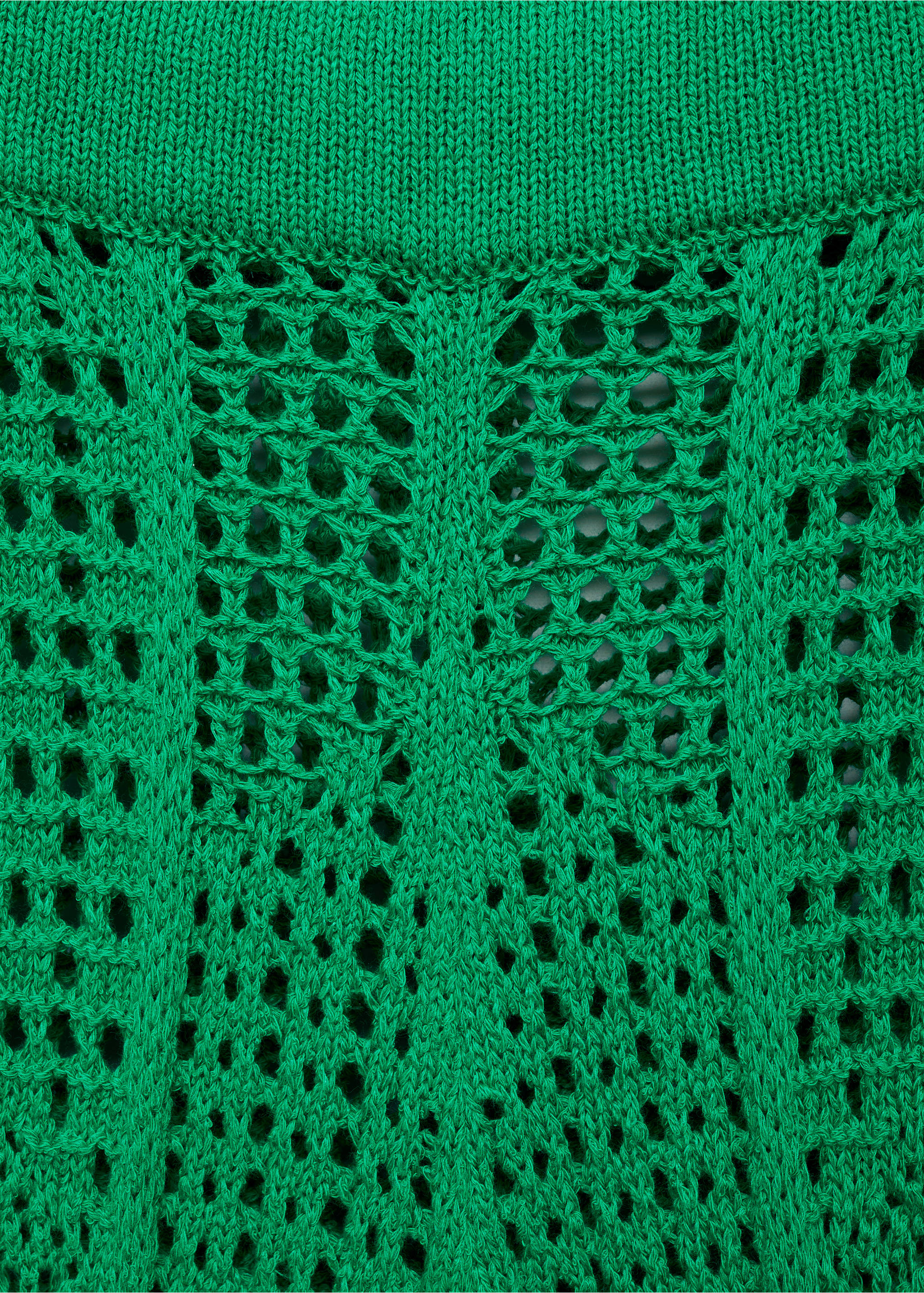 Openwork knitted trousers - Details of the article 8, Green. Ref: 77070379-00.