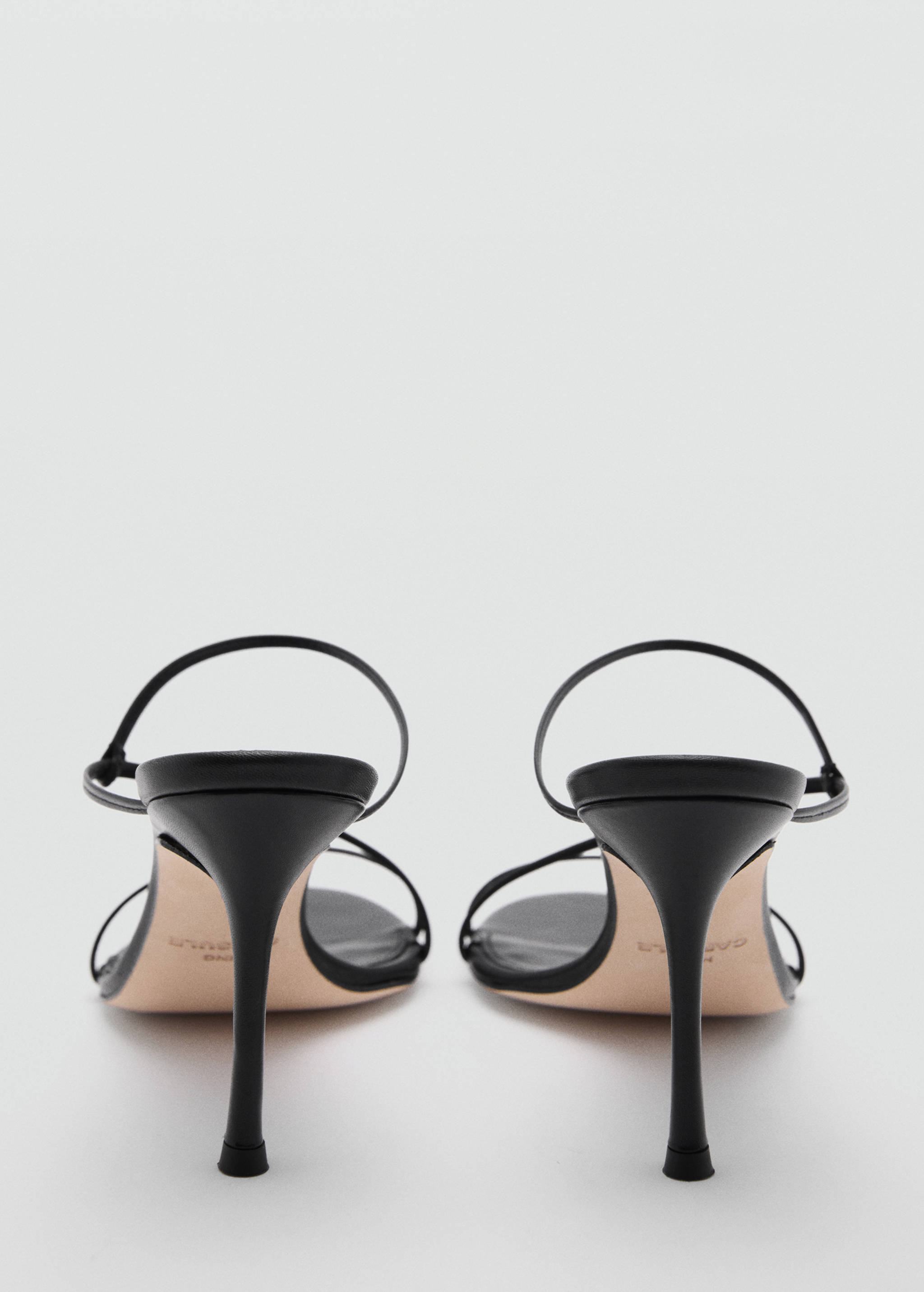 Heeled leather sandals with straps - Details of the article 1