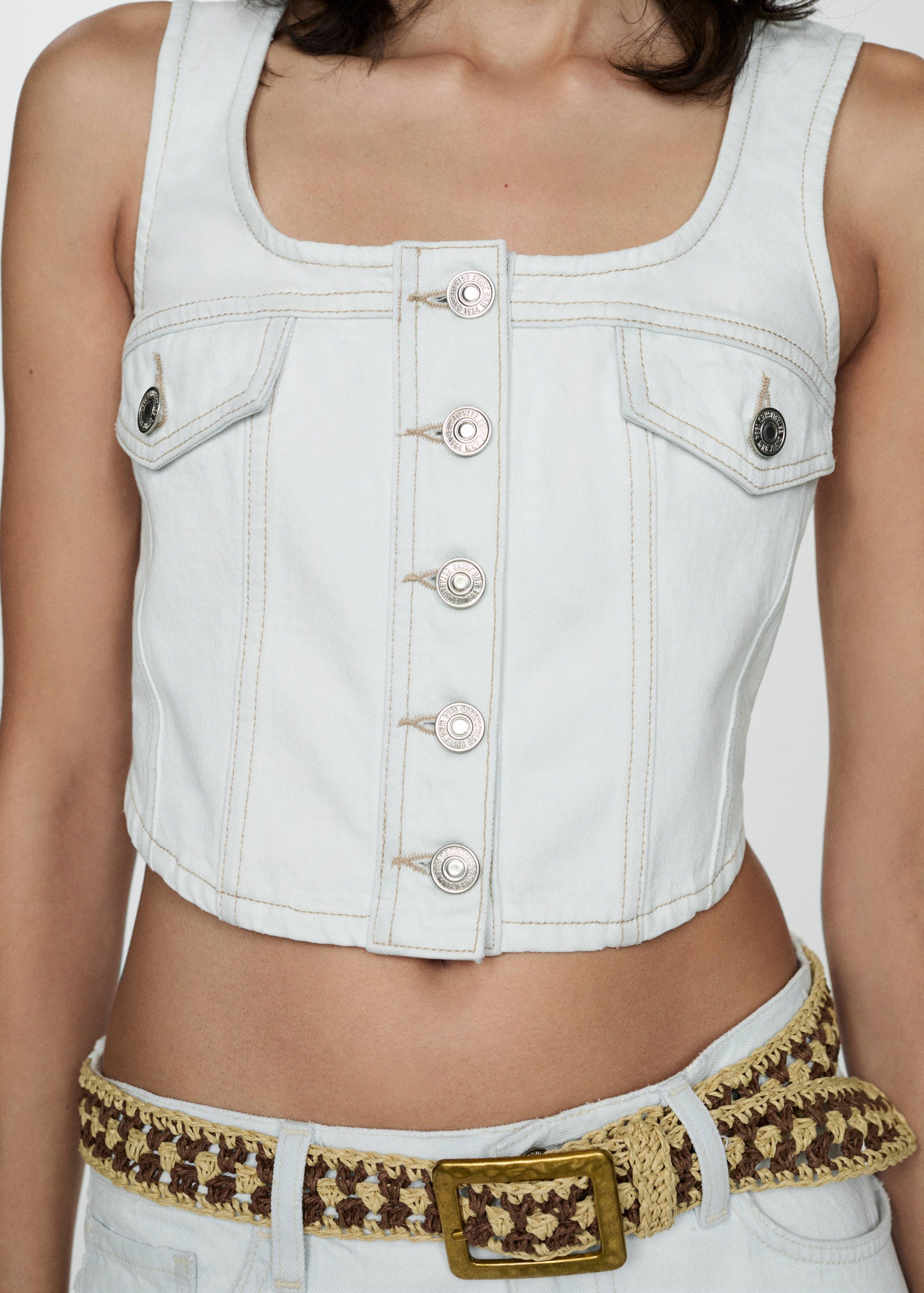 Armilla texana crop butxaques - Pla mig