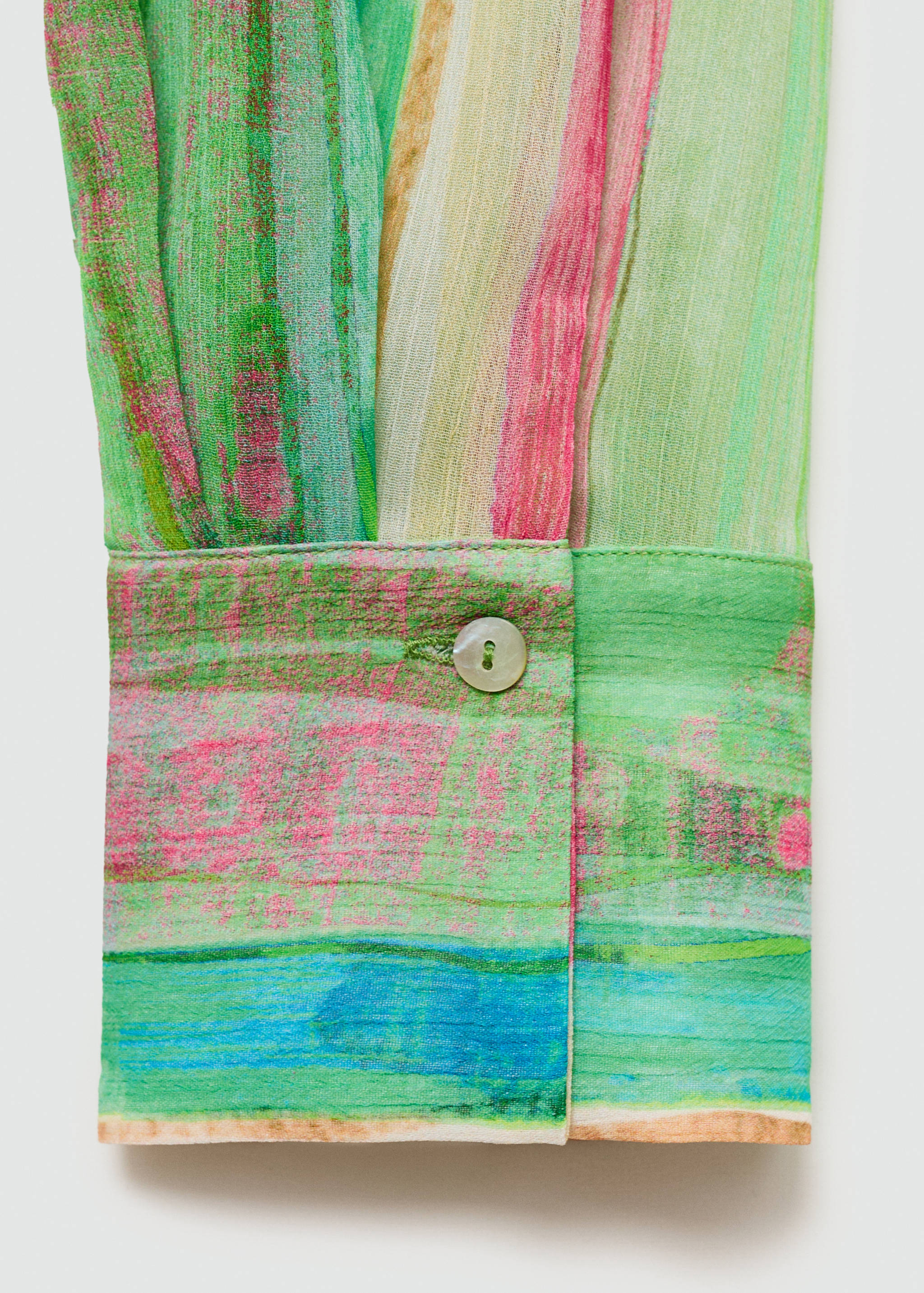 Blusa estampada semitransparente - Detalle del artículo 0