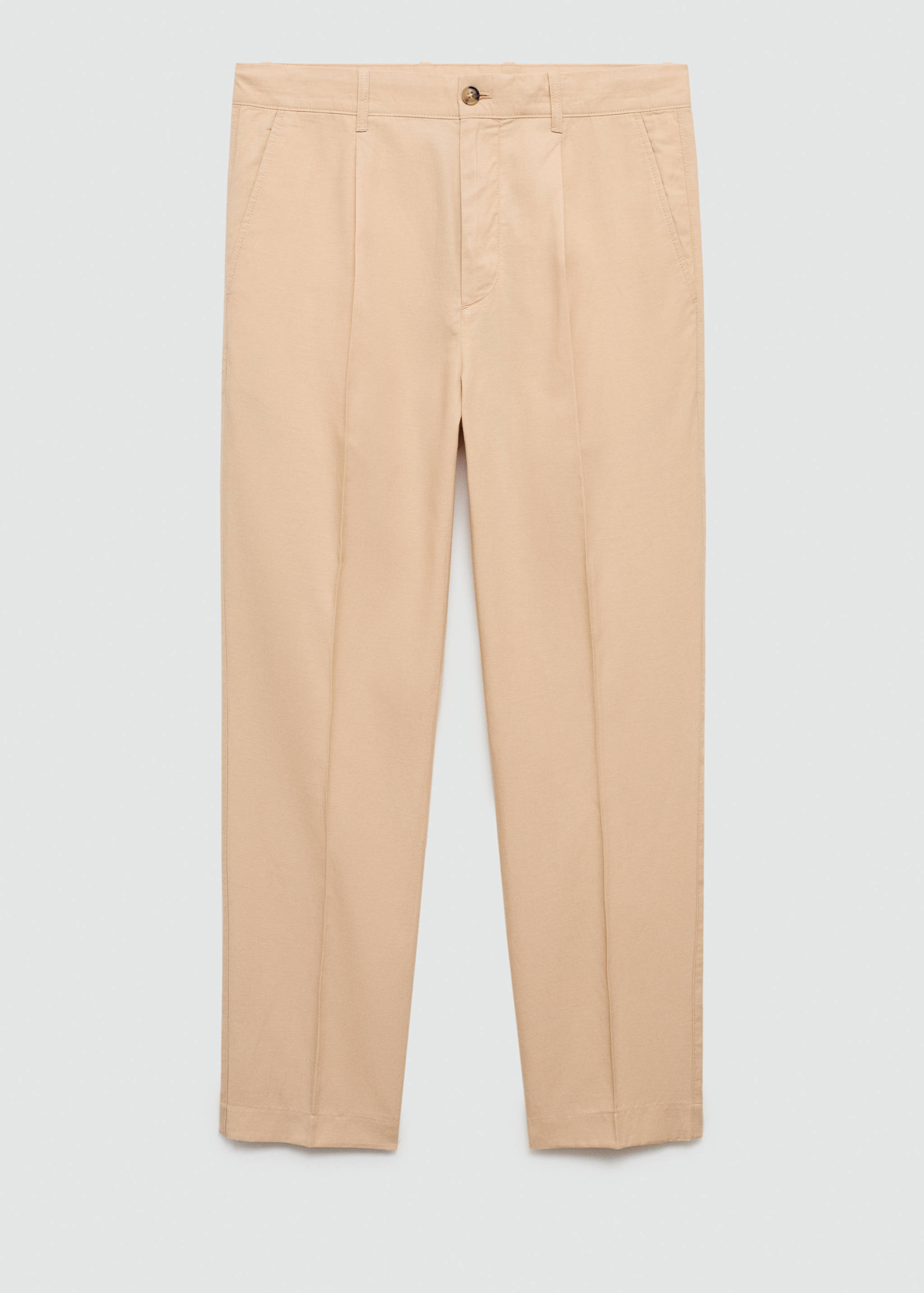 Cotton lyocell pleated trousers - Article without model