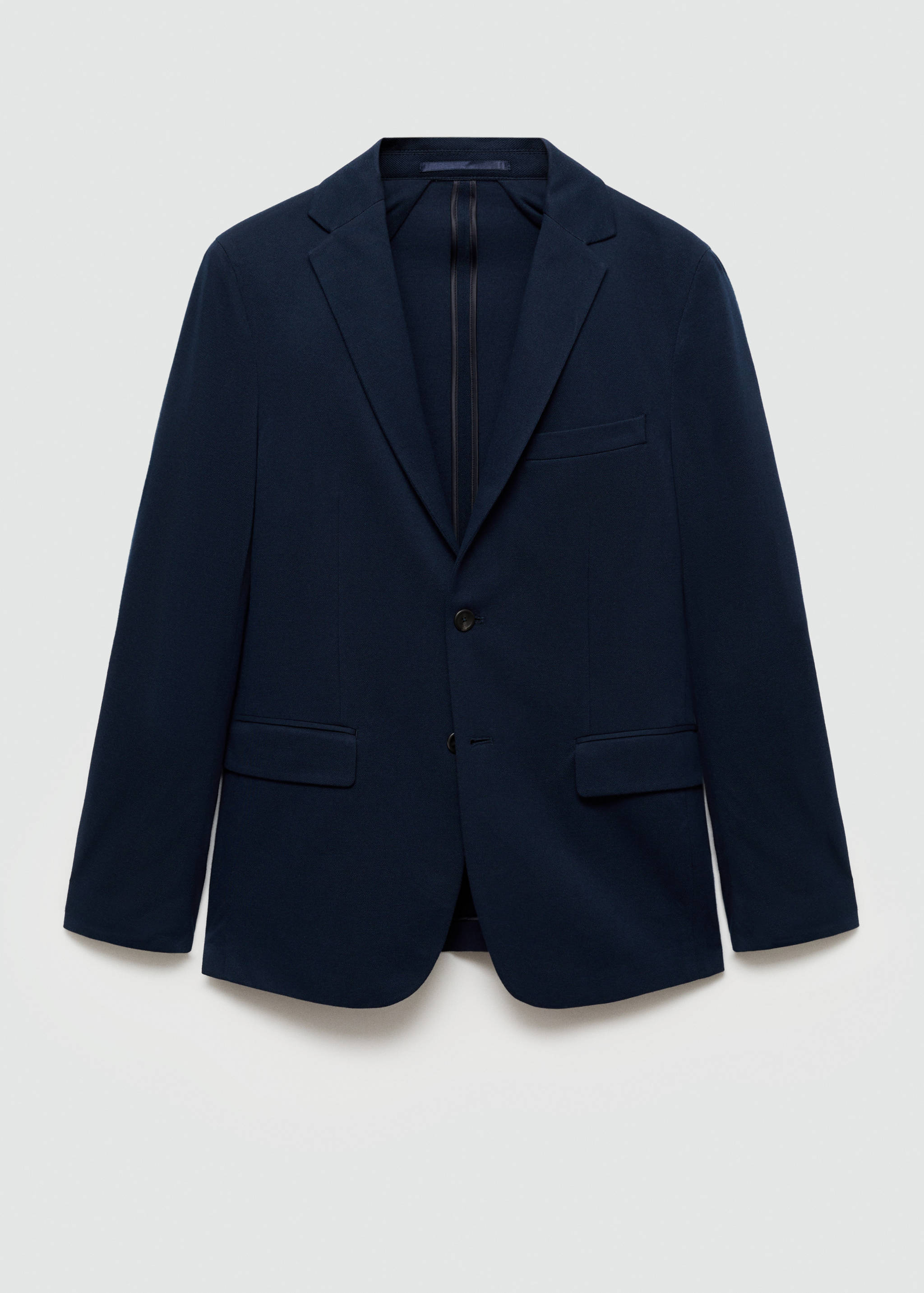 Structured slim fit cotton blazer - Article without model