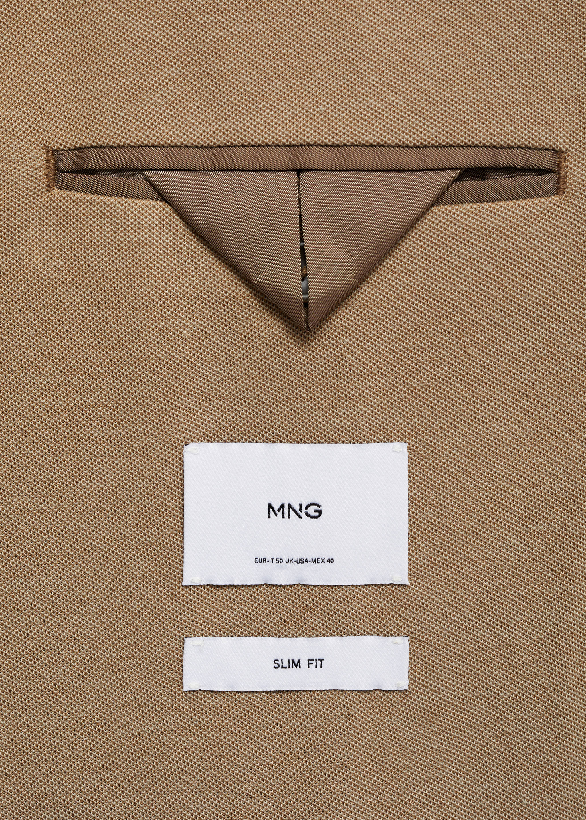 Slim fit microstructure blazer - Details of the article 0