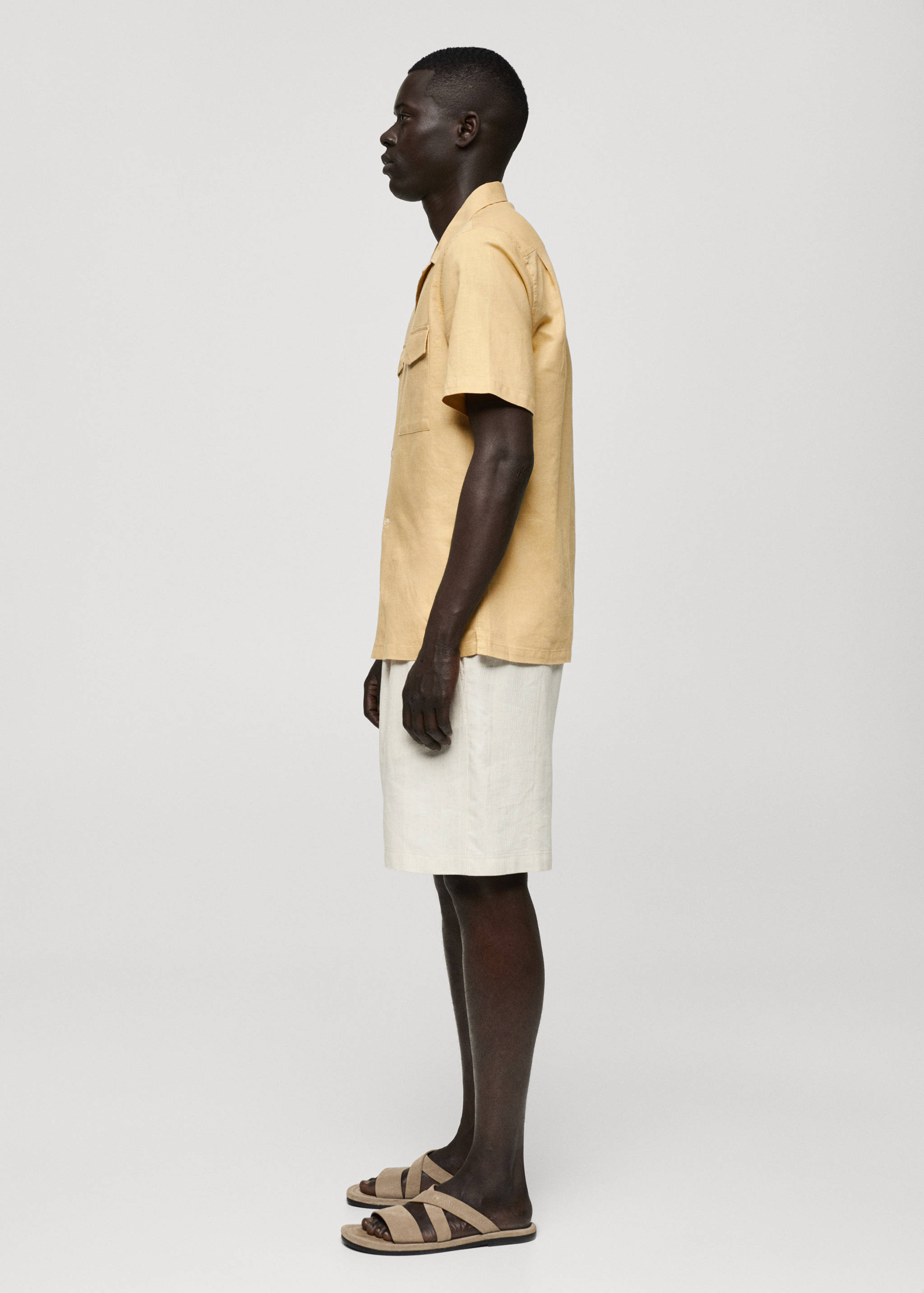 Regular-fit linen cotton shirt - Details of the article 2