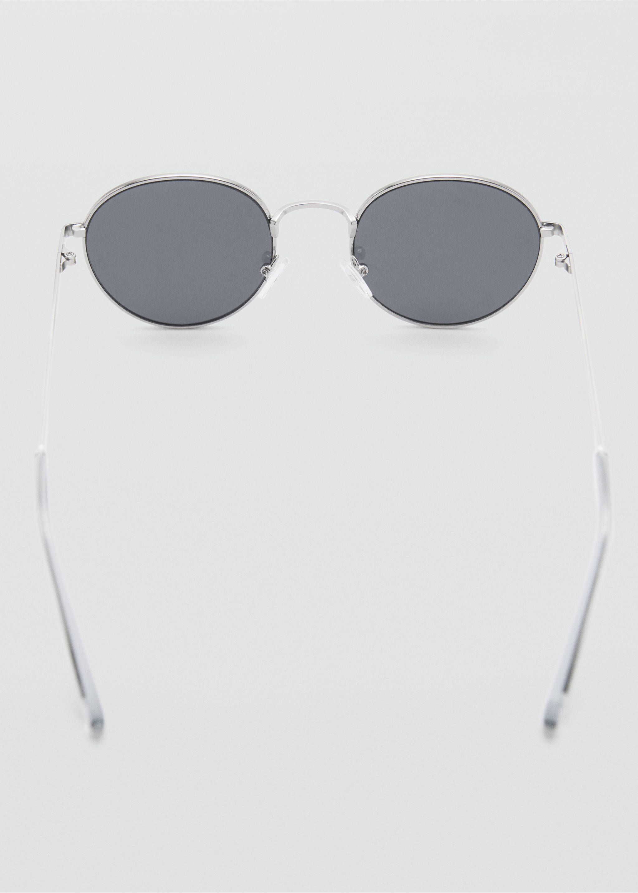 Round Metal Sunglasses - Details of the article 1, Silver. Ref: 77070573-00.