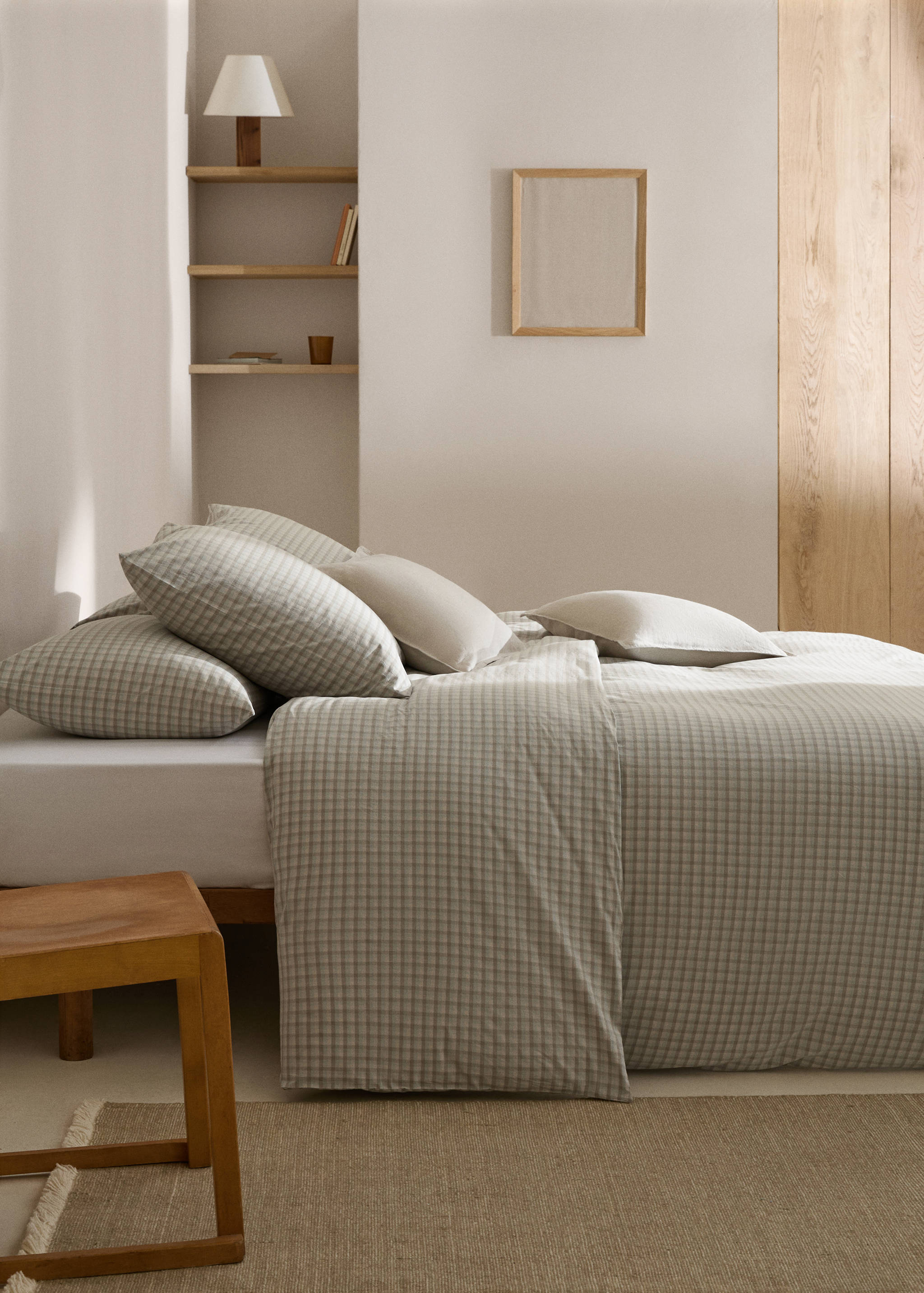 Baumwollbettbezug mit Vichy-Karomuster für 135 cm Bett - Allgemeine Ansicht