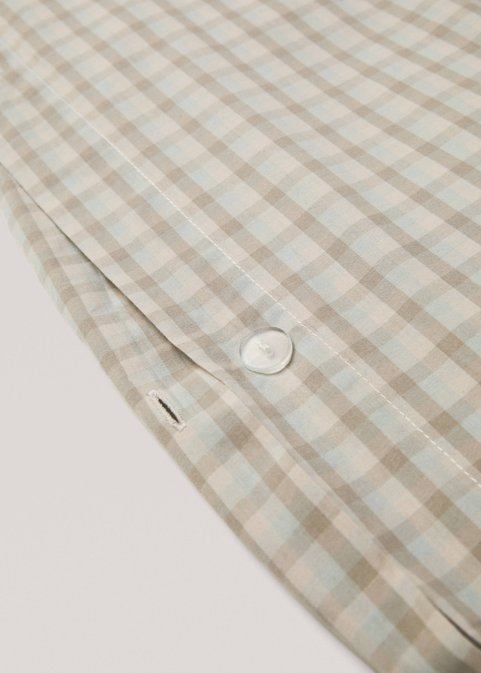 Baumwollbettbezug mit Vichy-Karomuster für 135 cm Bett - Detail des Artikels 2