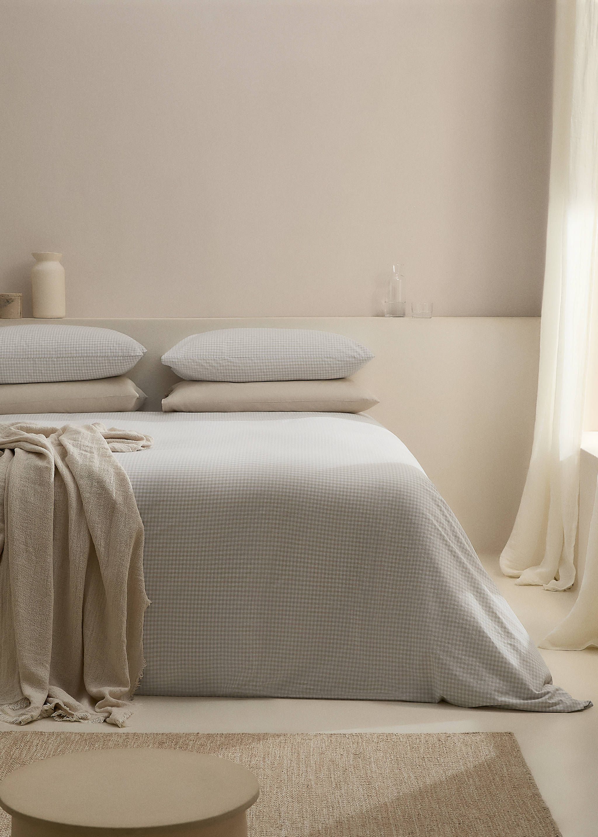 Baumwollbettbezug mit Vichy-Karomuster für 135 cm Bett - Allgemeine Ansicht