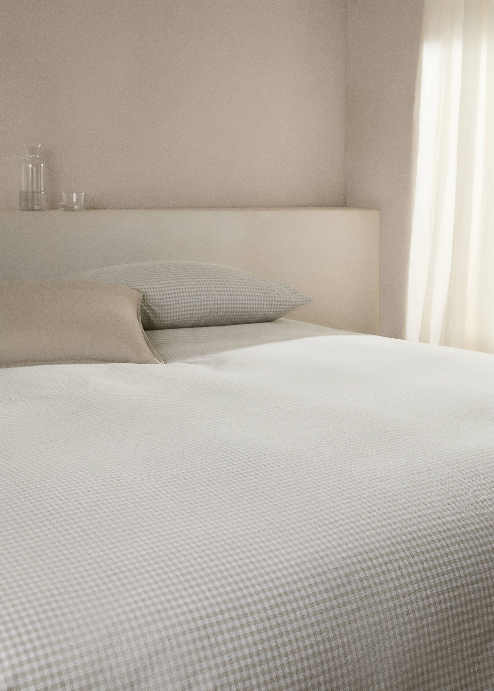 Baumwollbettbezug mit Vichy-Karomuster für 135 cm Bett - Detail des Artikels 7