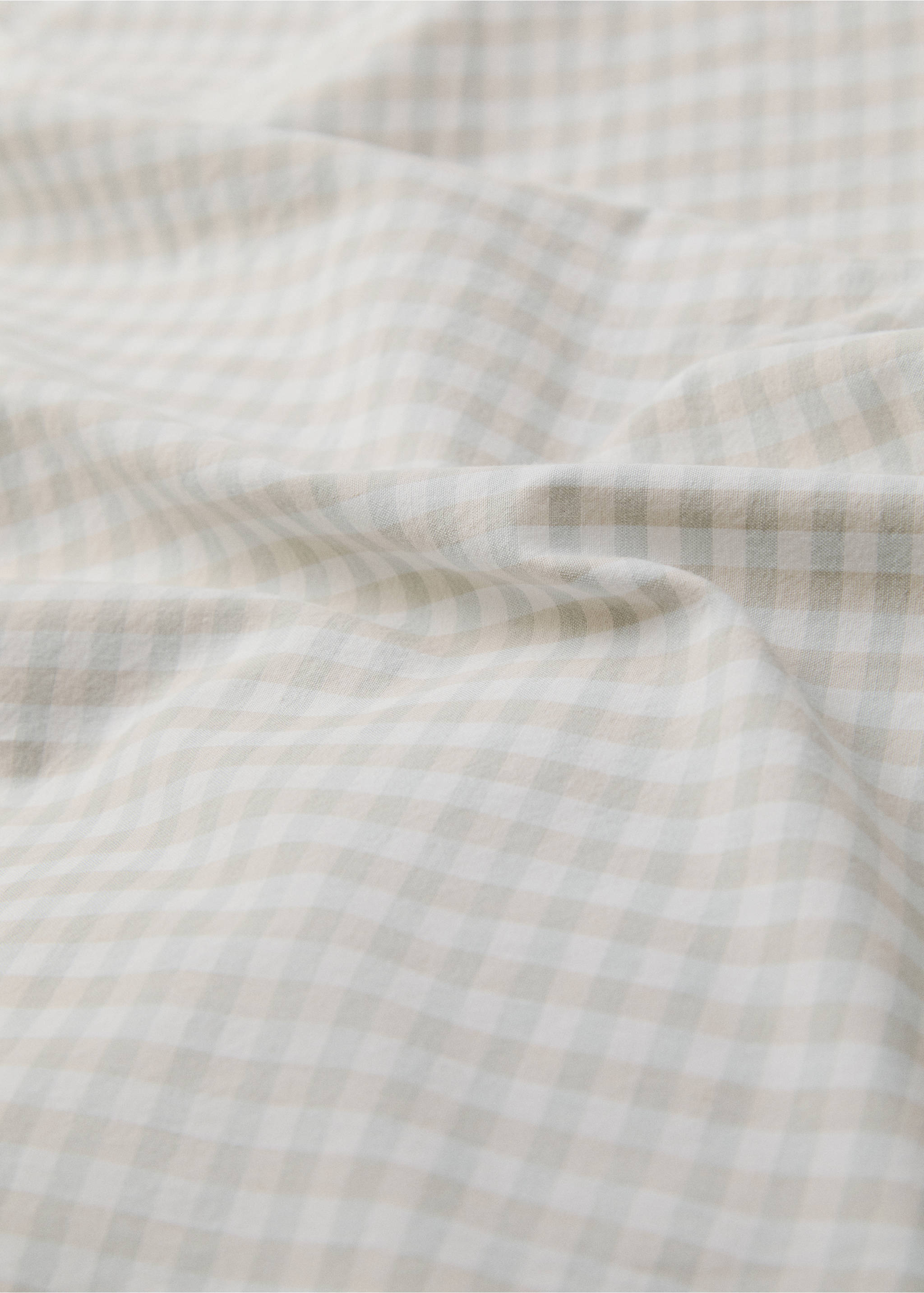Baumwollbettbezug mit Vichy-Karomuster für 135 cm Bett - Detail des Artikels 1, Wassergrün. Ref: 77070576-00.
