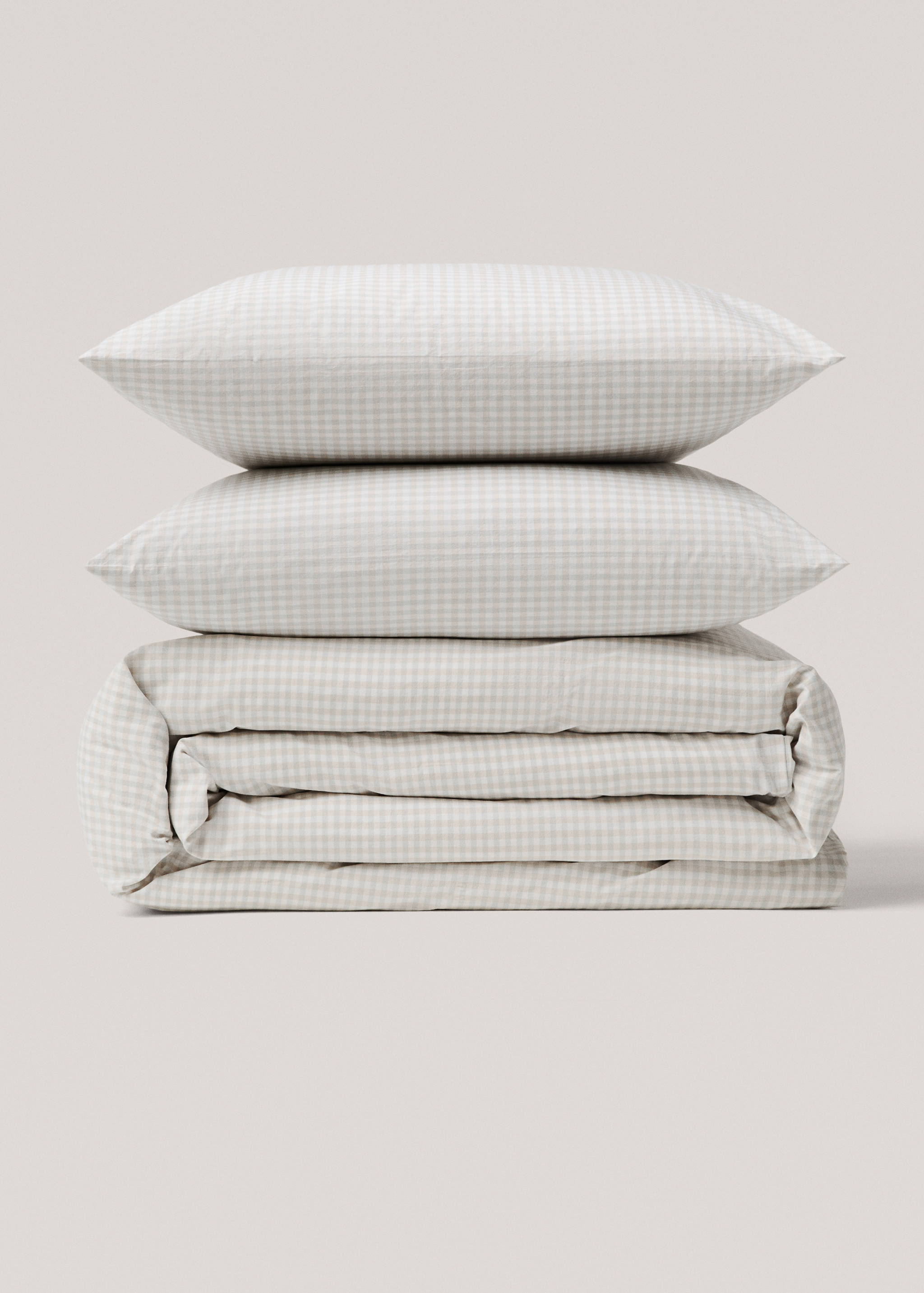 Baumwollbettbezug mit Vichy-Karomuster für 135 cm Bett - Artikel ohne Model