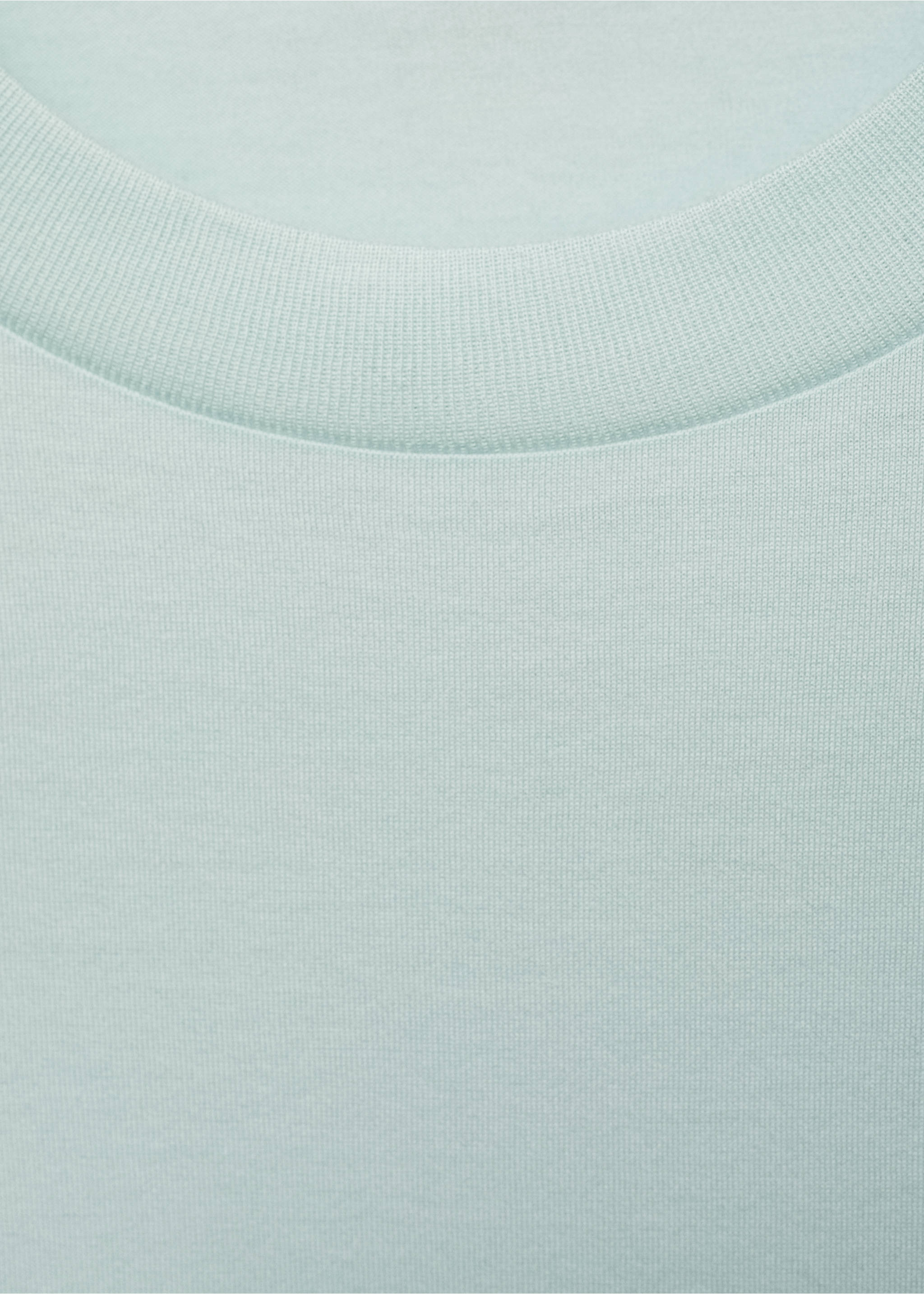 Camiseta slim fit 100% algodón - Detalle del artículo 8, Verde agua. Ref: 77070585-00.