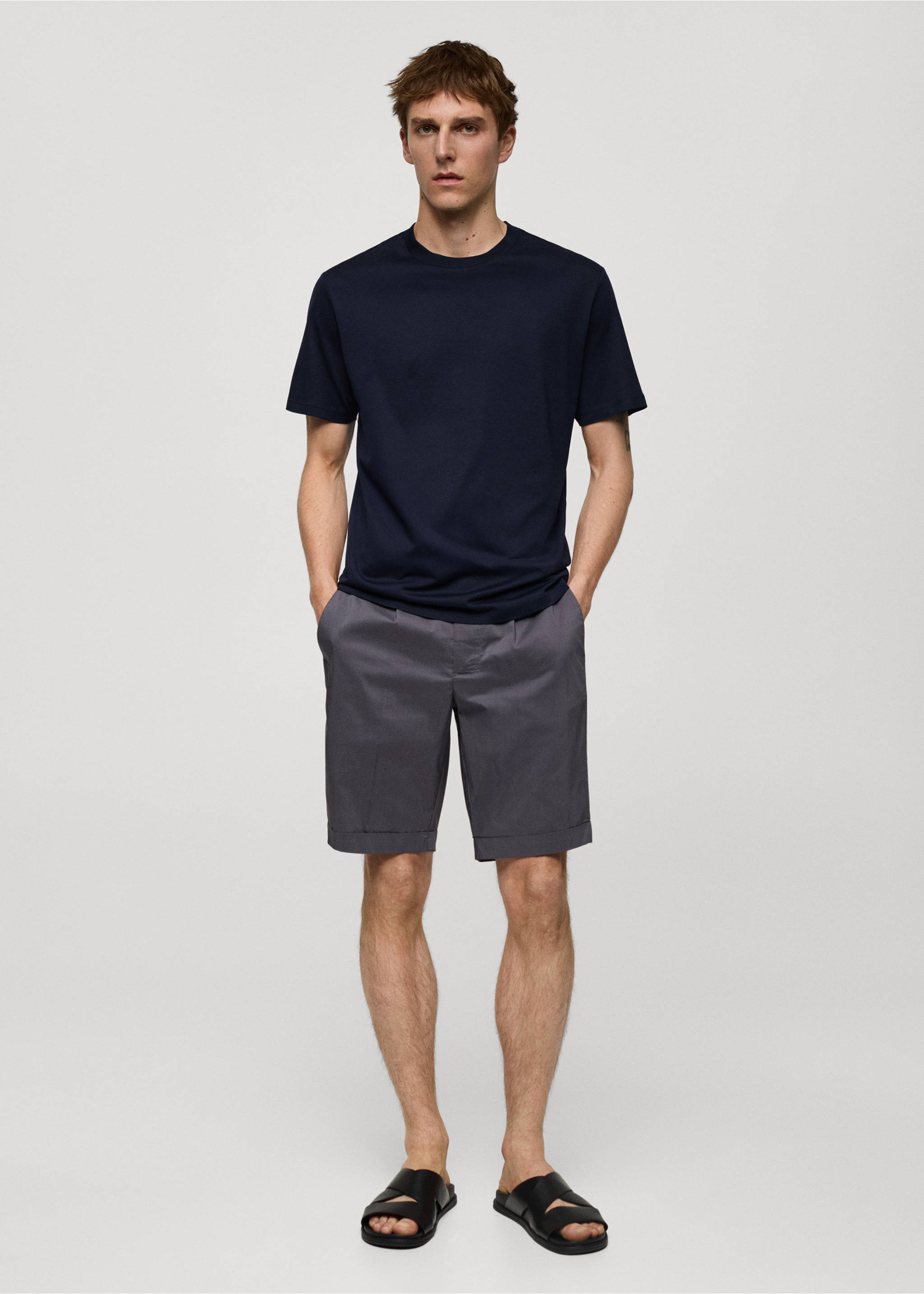 100% cotton slim-fit t-shirt - General plane, Navy. Ref: 77070585-00.