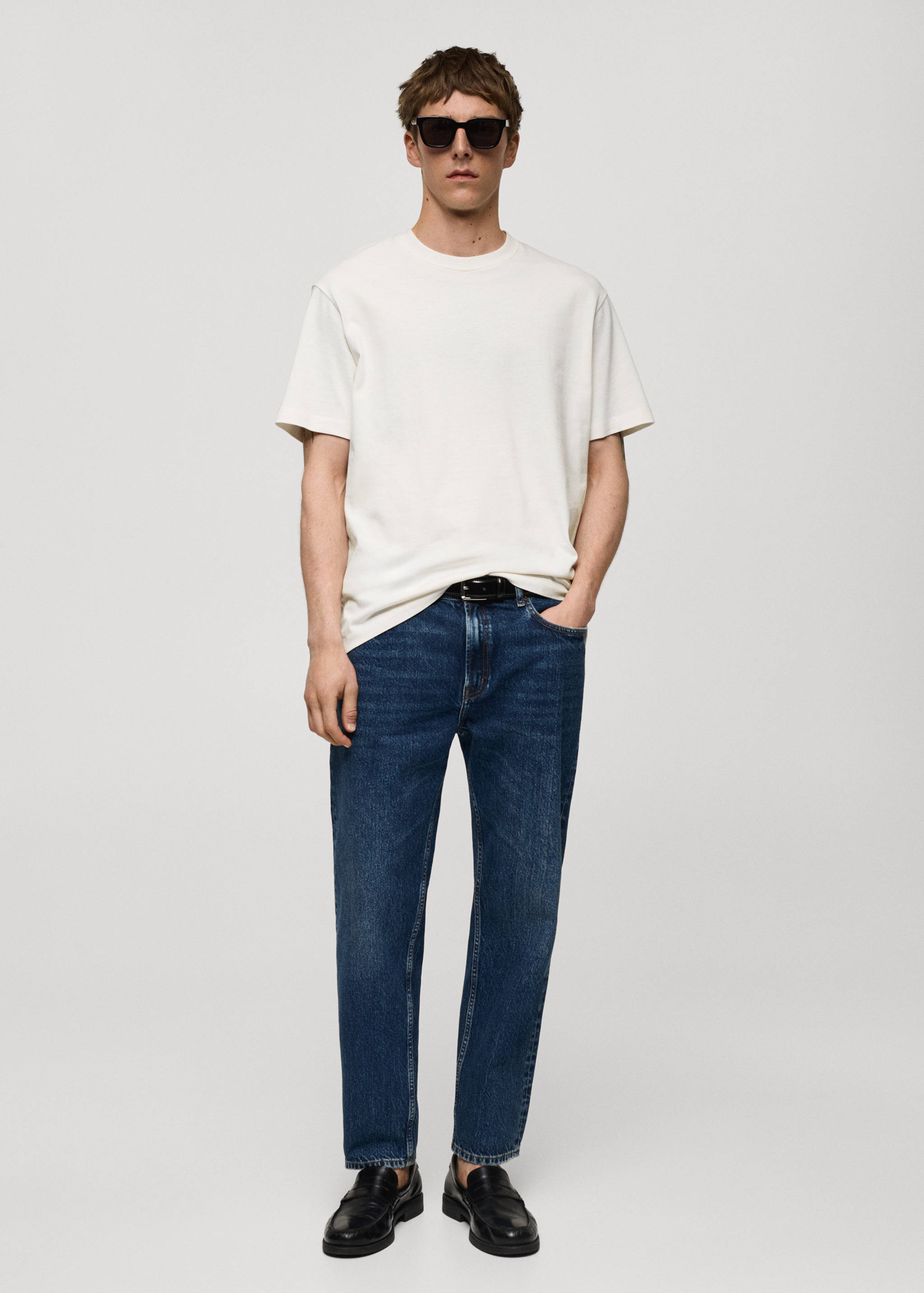 Basic 100% cotton relaxed-fit t-shirt - General plane