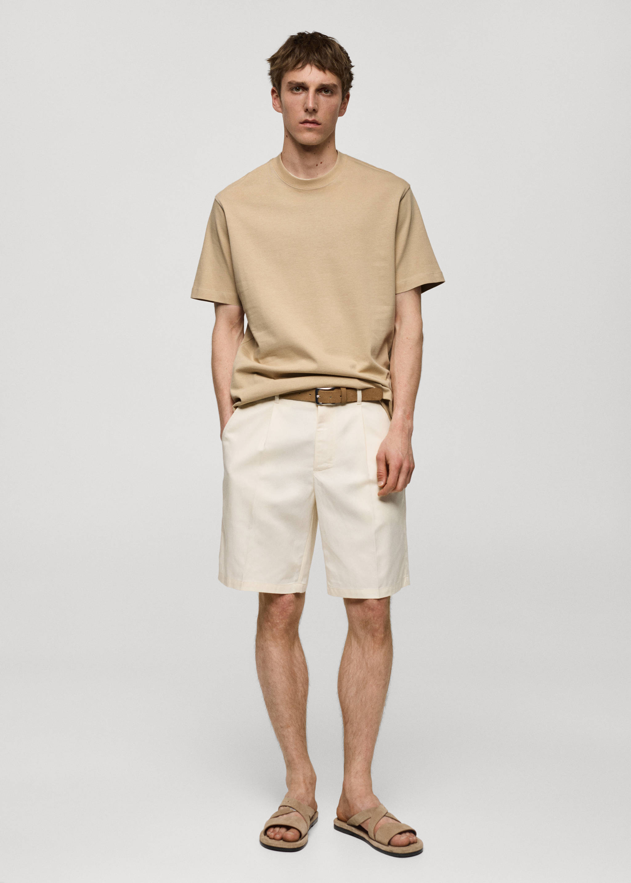 Basic 100% cotton relaxed-fit t-shirt - General plane