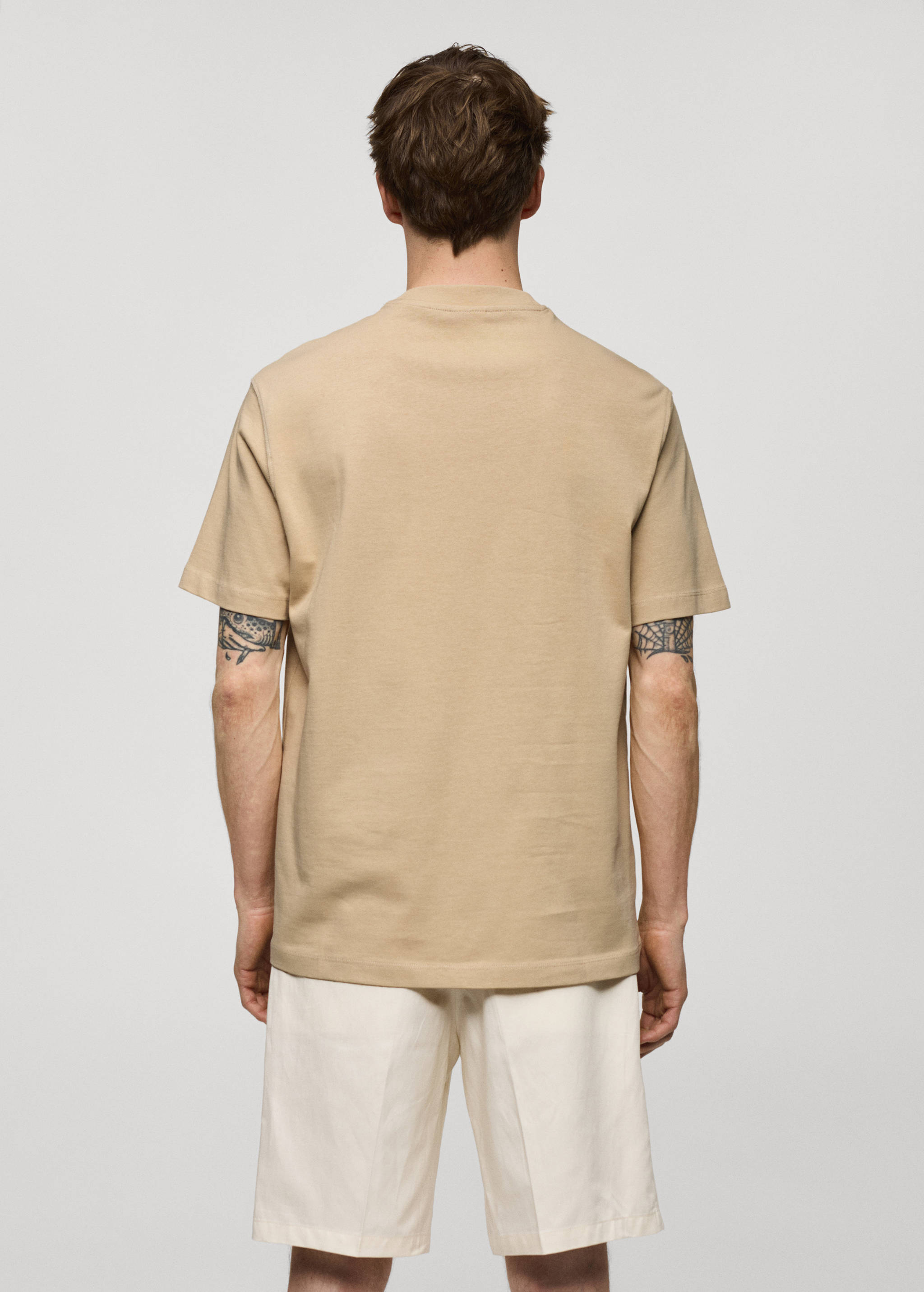 Basic 100% cotton relaxed-fit t-shirt - Reverse of the article