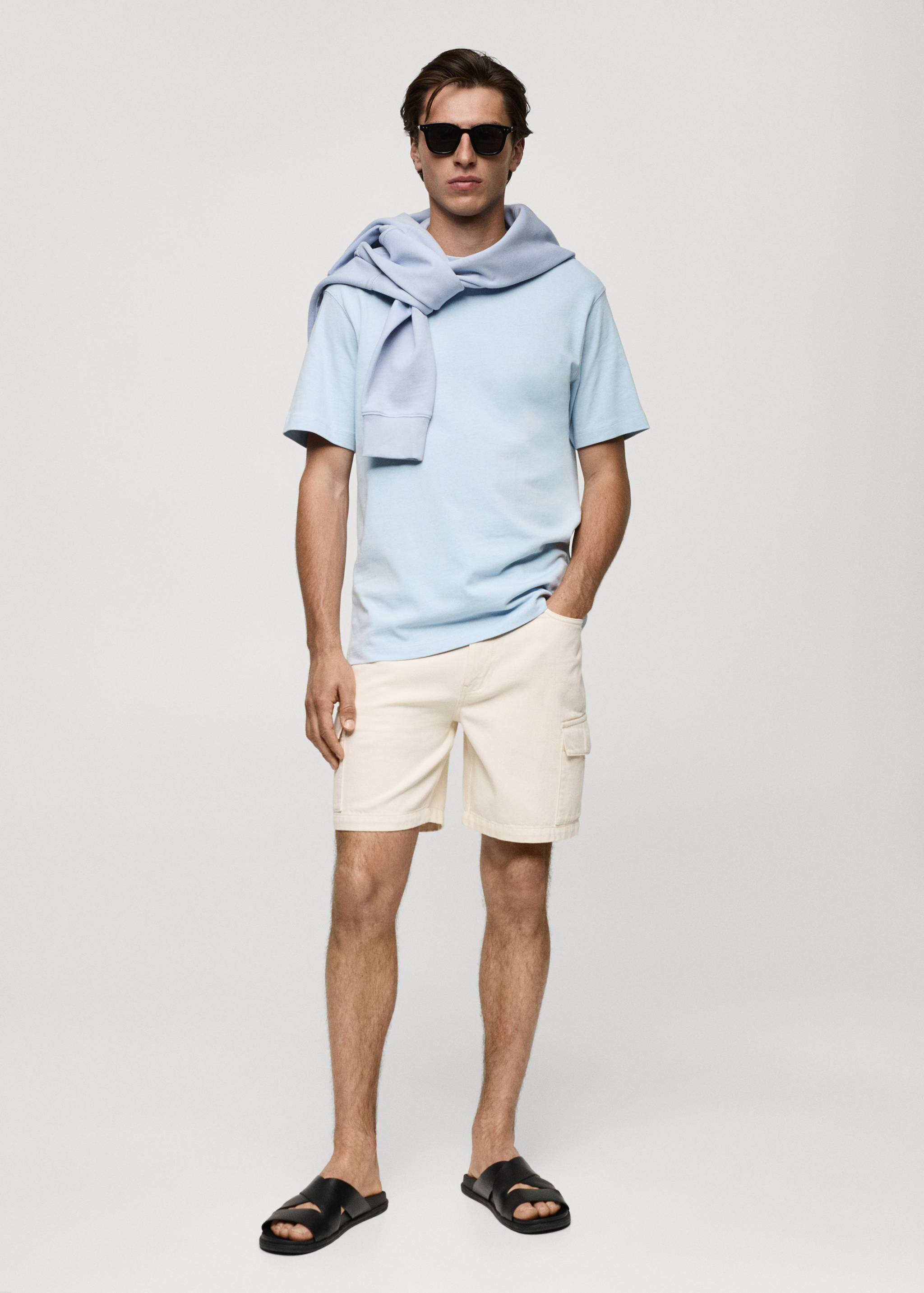 Basic 100% cotton relaxed-fit t-shirt - General plane