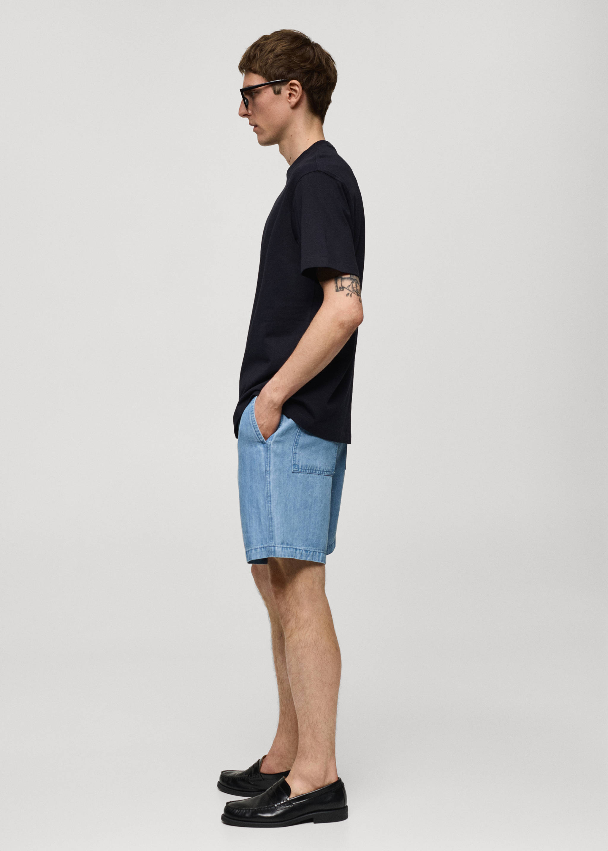 Tricou simplu relaxed fit din bumbac 100 % - Detaliu al articolului 2