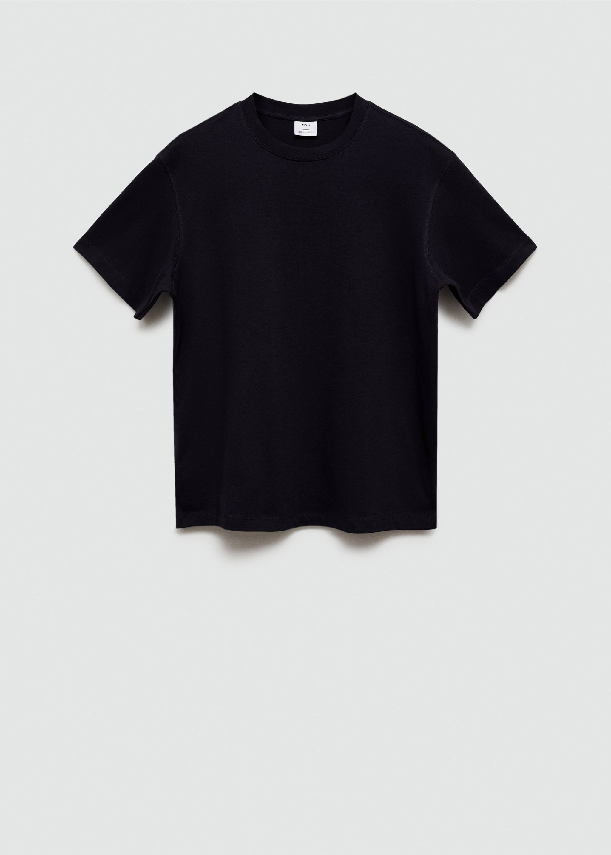 Basic 100% cotton relaxed-fit t-shirt - Article without model, Navy. Ref: 77070586-00.