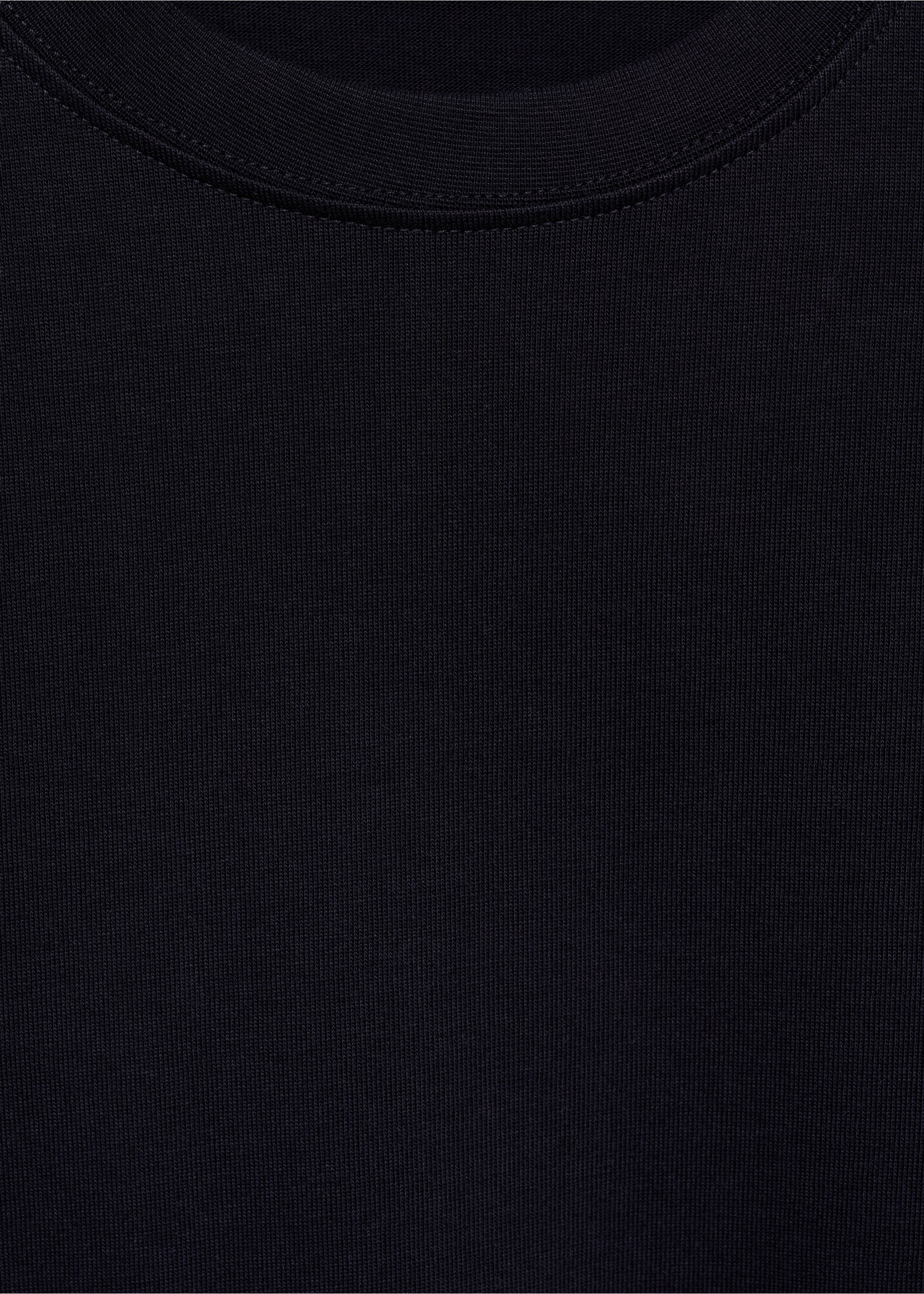 Basic 100% cotton relaxed-fit t-shirt - Details of the article 8, Navy. Ref: 77070586-00.